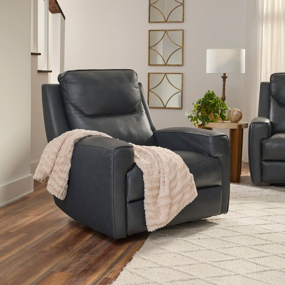 Argo Leather Power Recliner w/ Power Headrest & Lumbar
