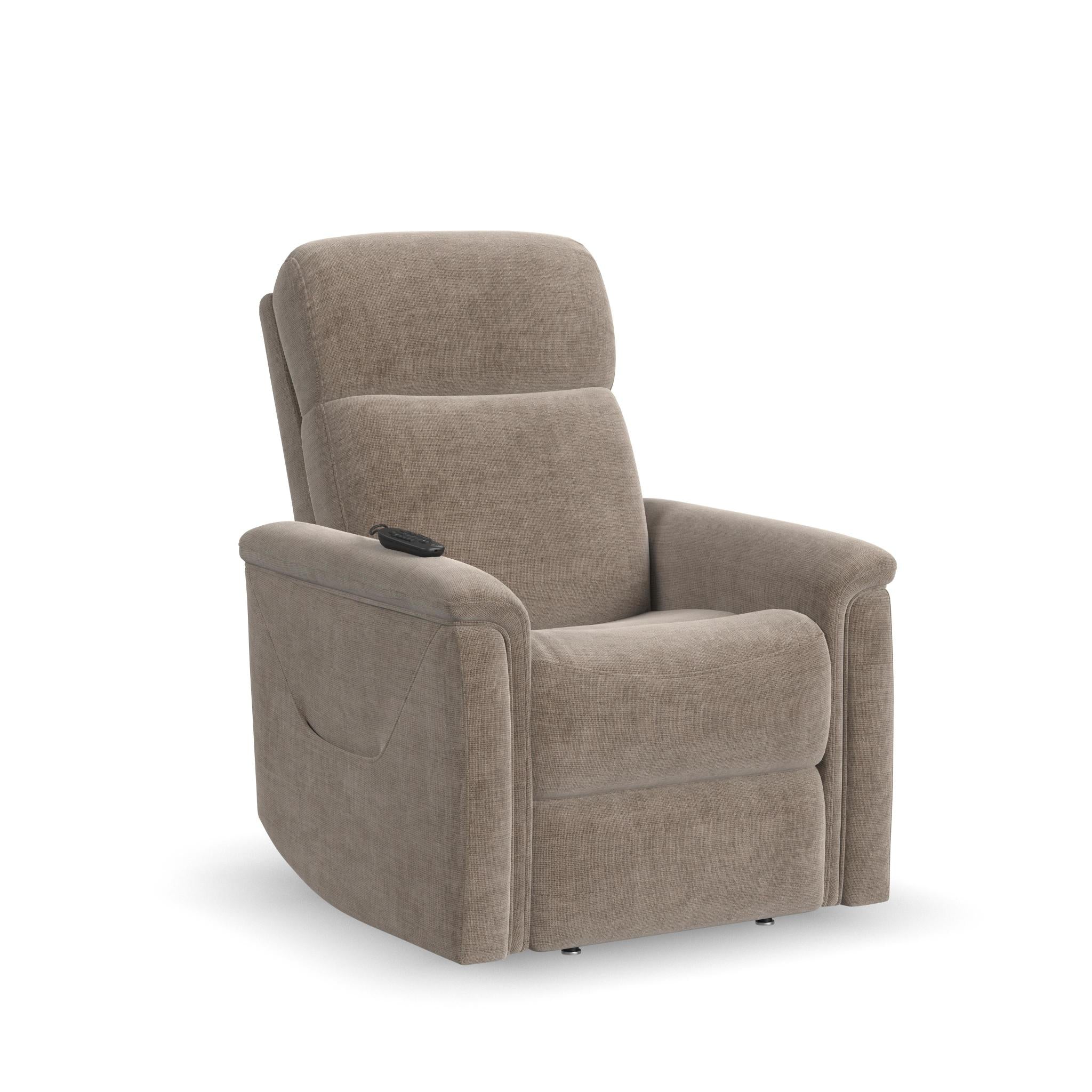Luma Petite Fabric Petite Power Lift Recliner with Power Headrest, Lumbar, Heat & Massage