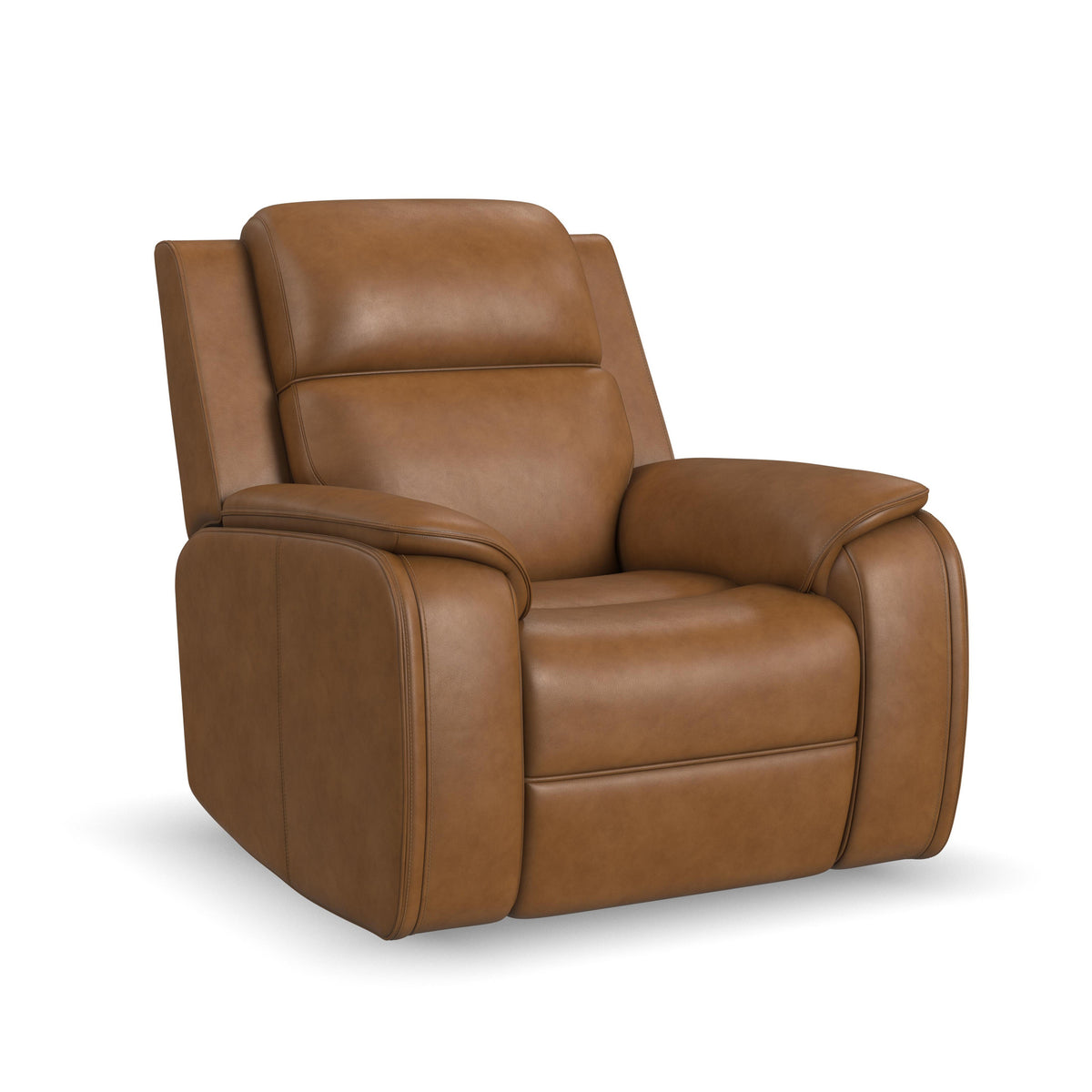 Ziggy Leather Power Recliner with Power Headrest, Lumbar, Heat & Massage