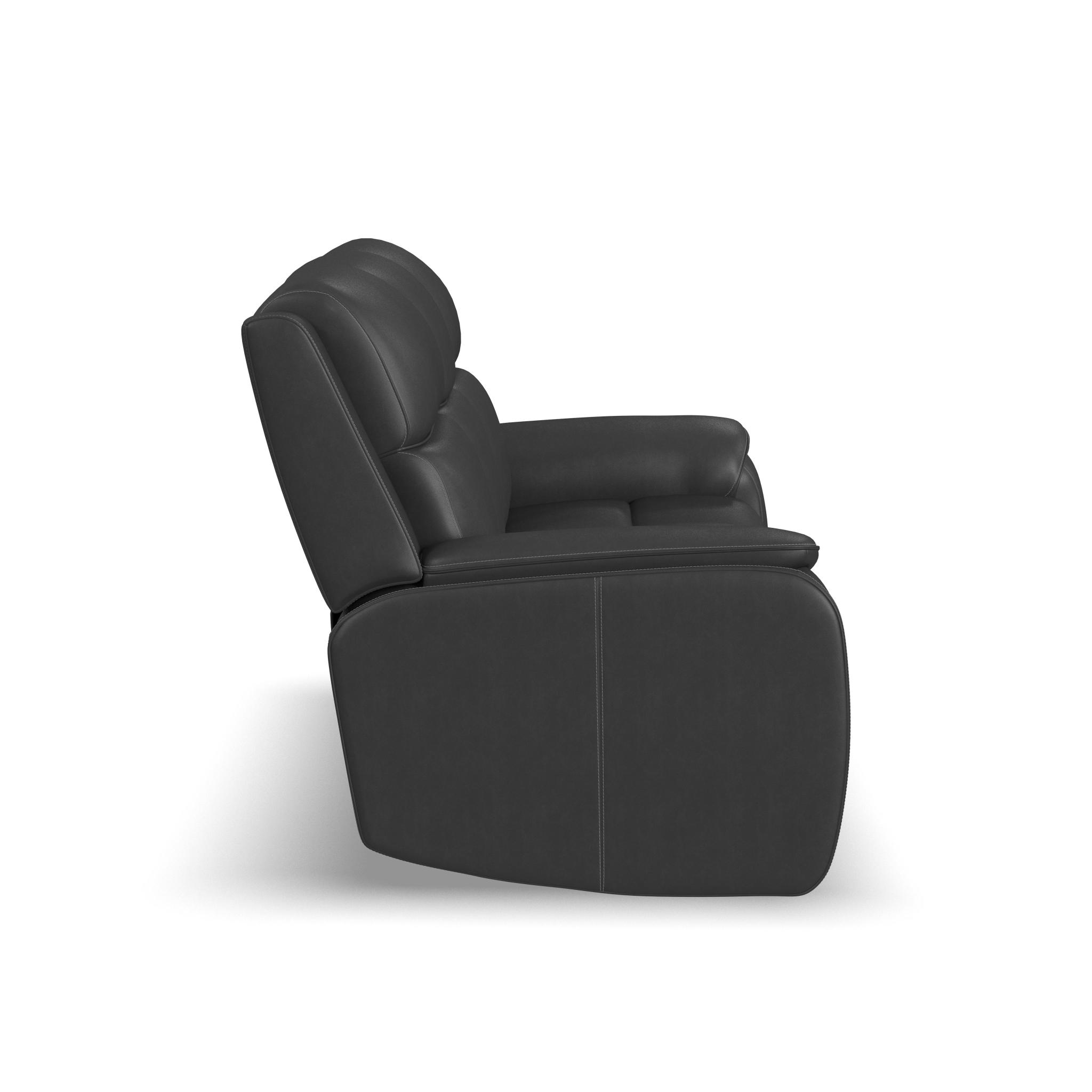 Ziggy Leather Power Reclining Sofa with Power Headrest, Lumbar, Heat & Massage