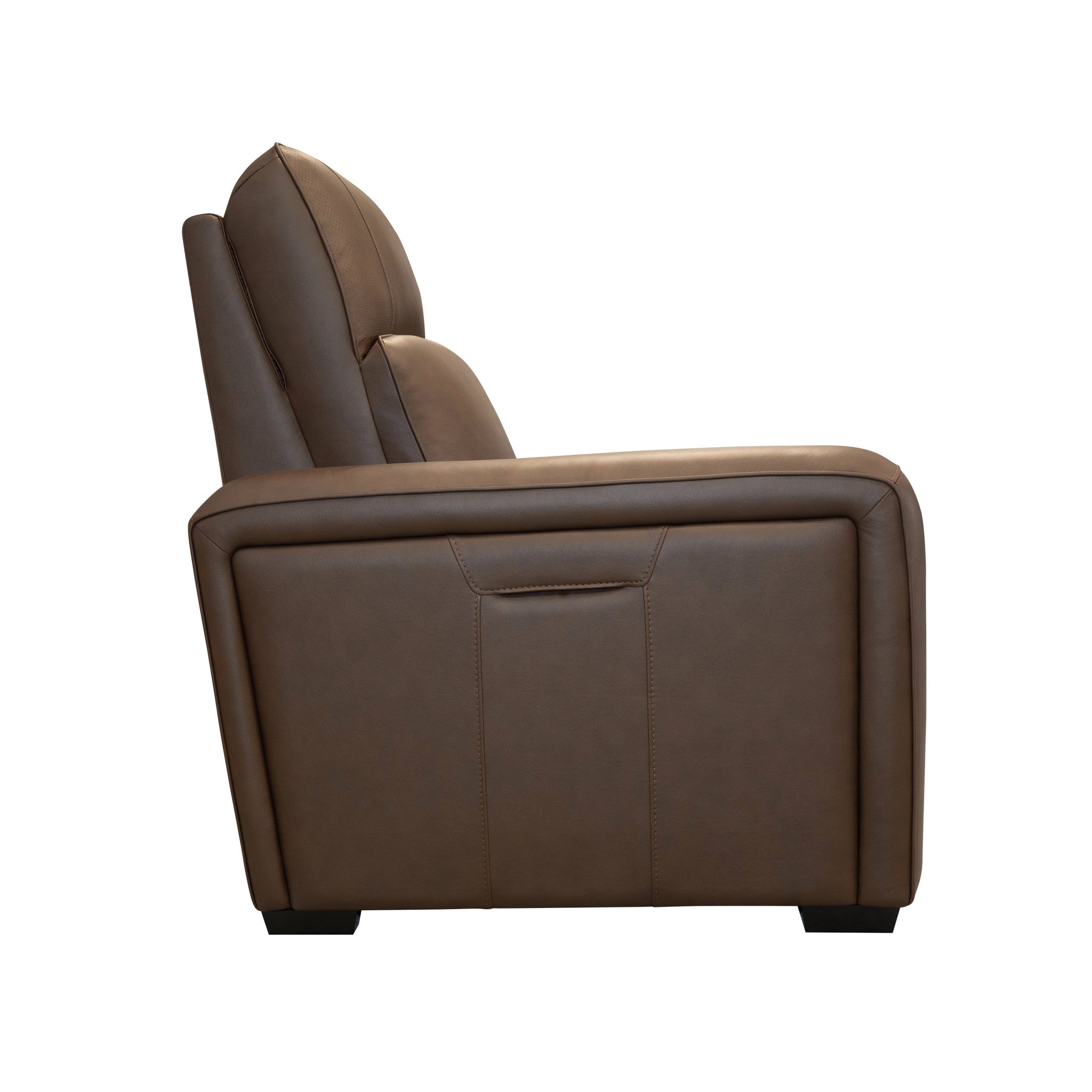 Sense Espresso Leather Power Recliner with Power Headrest, Lumbar & Pulse