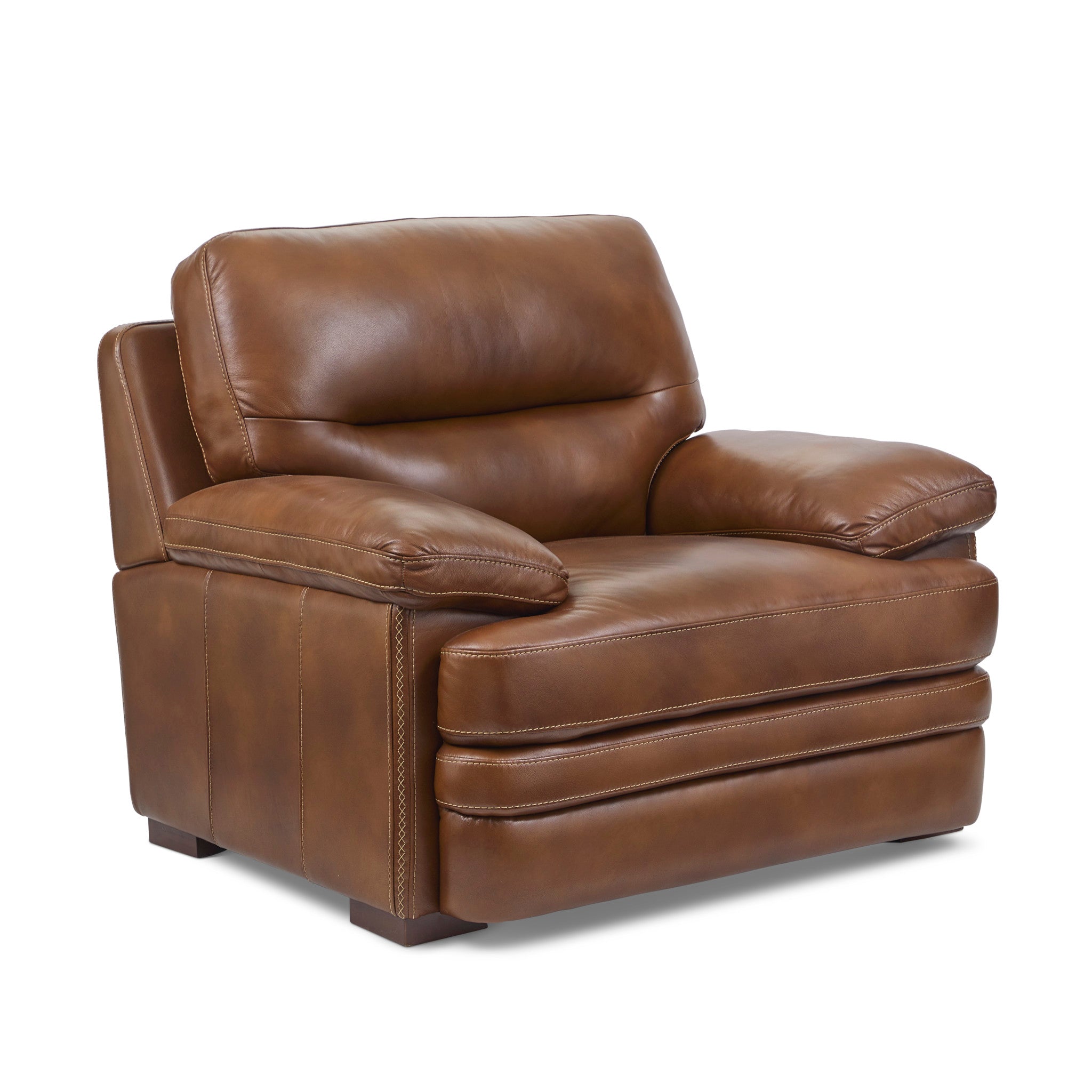 David Pecan Leather Chair