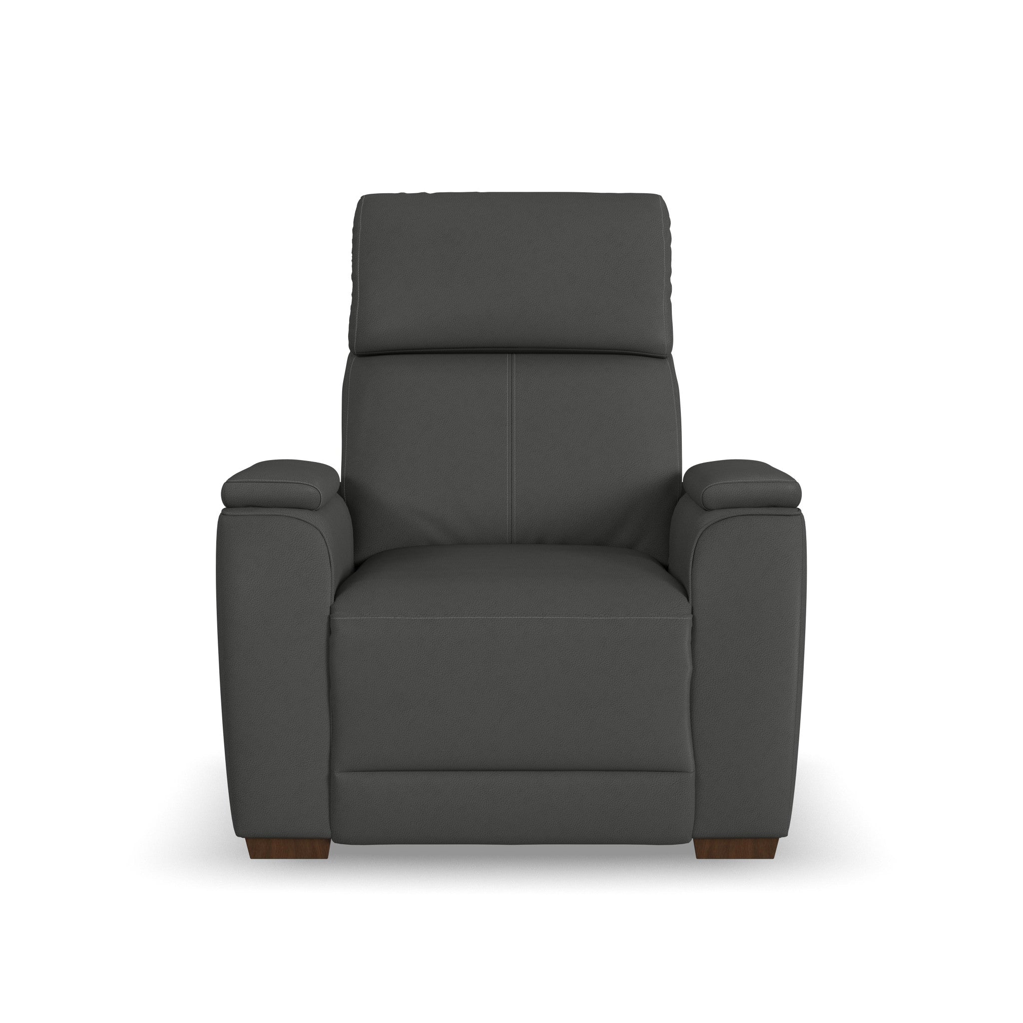 Vibe Coal Fabric Power Recliner with Power Headrest, Lumbar, Heat, Massage & Pulse