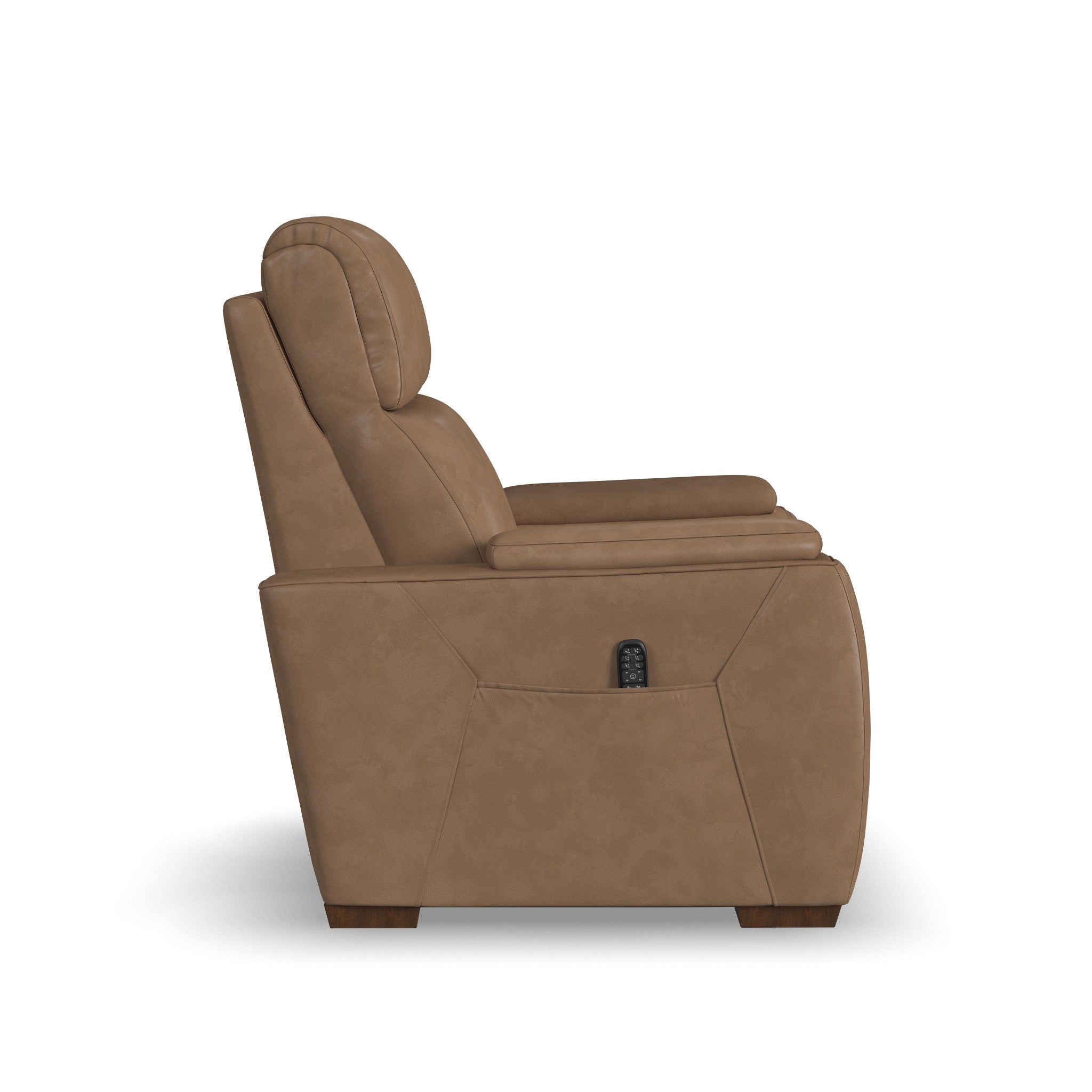 Vibe Taupe Fabric Power Recliner with Power Headrest, Lumbar, Heat, Massage & Pulse