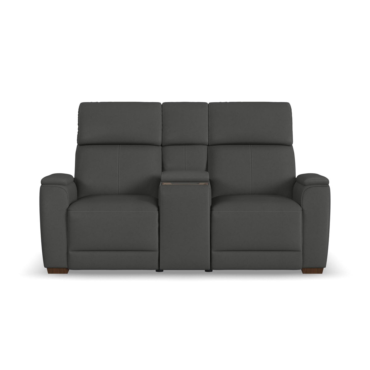 Vibe Fabric Power Reclining Loveseat with Console, Power Headrest, Lumbar, Heat, Massage & Pulse