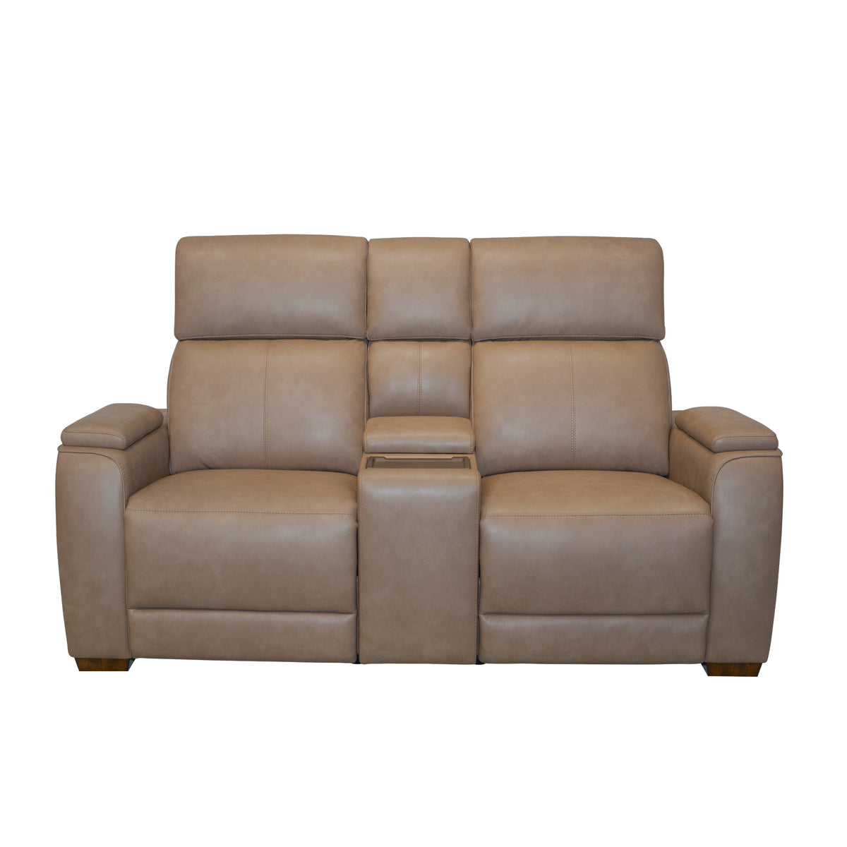 Vibe Fabric Power Reclining Loveseat with Console, Power Headrest, Lumbar, Heat, Massage & Pulse