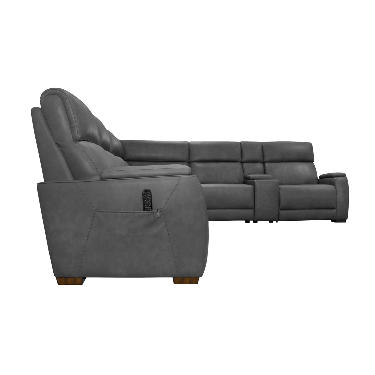 Vibe Fabric Power Reclining Sectional with Power Headrest, Lumbar, Heat, Massage & Pulse