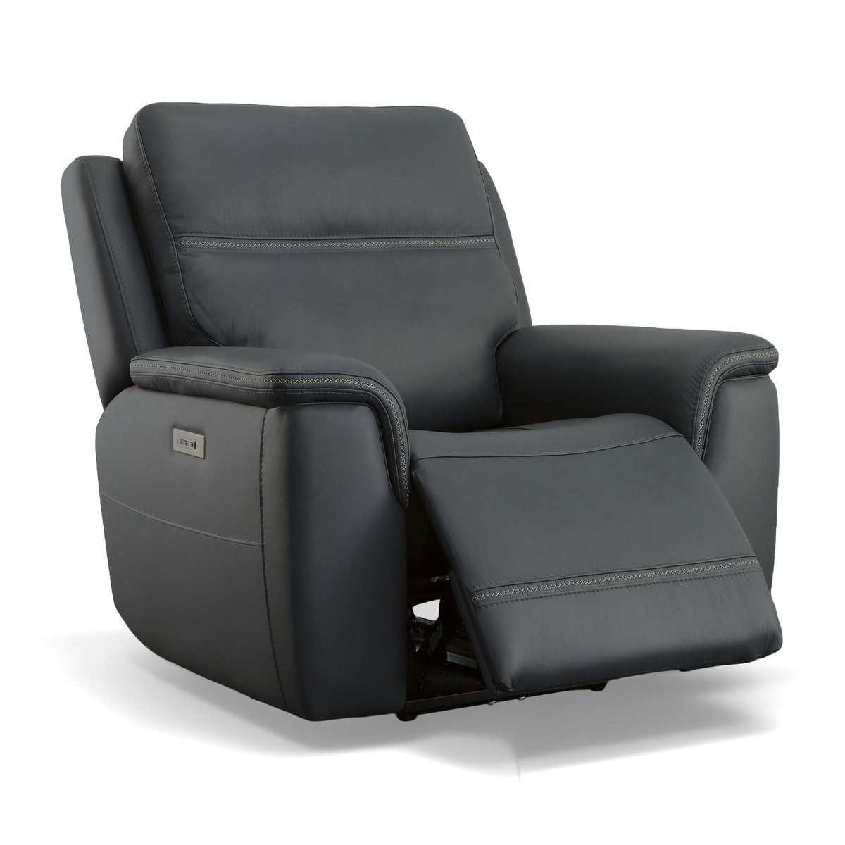 Sawyer Leather Power Recliner with Power Headrest & Lumbar