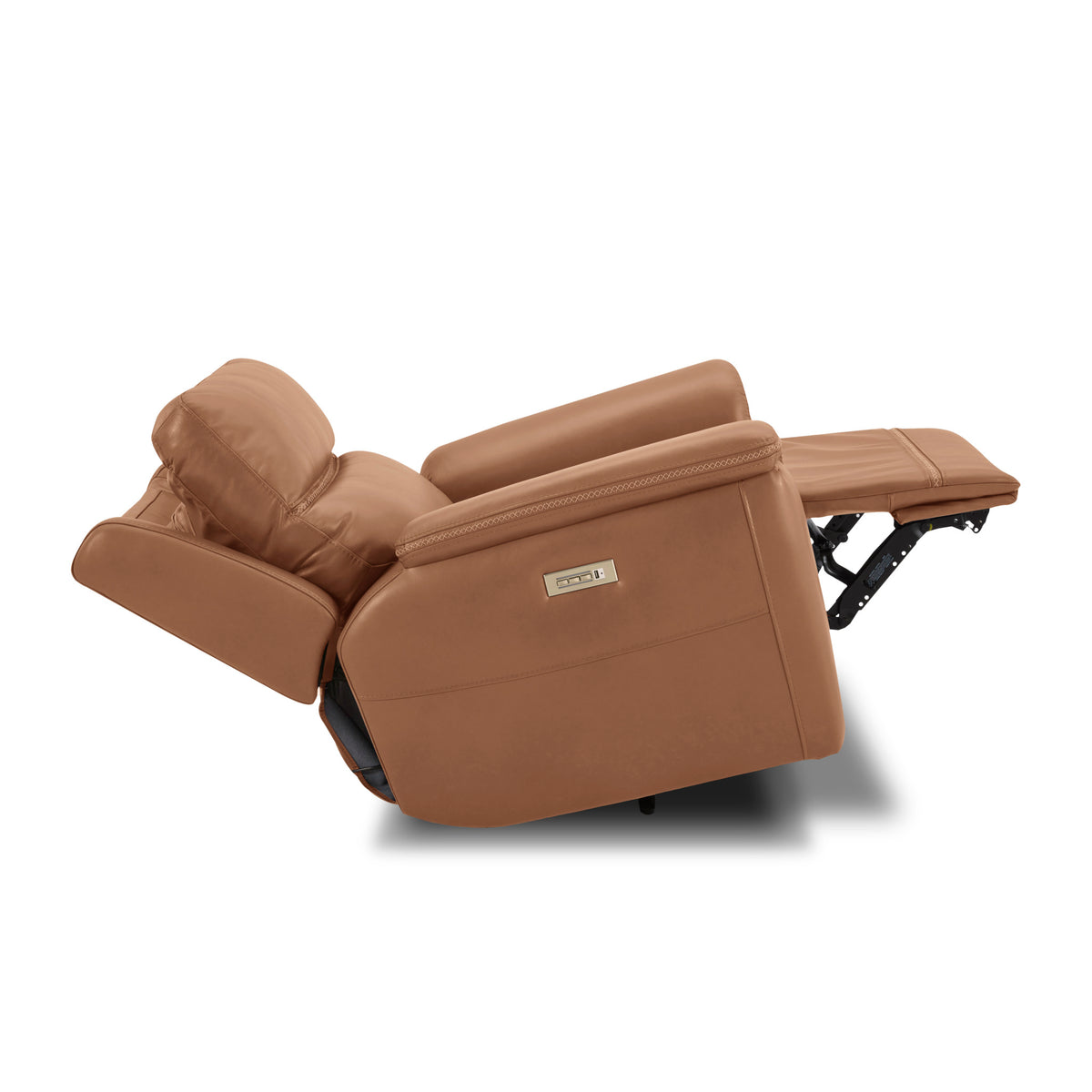 Sawyer Leather Power Recliner with Power Headrest & Lumbar