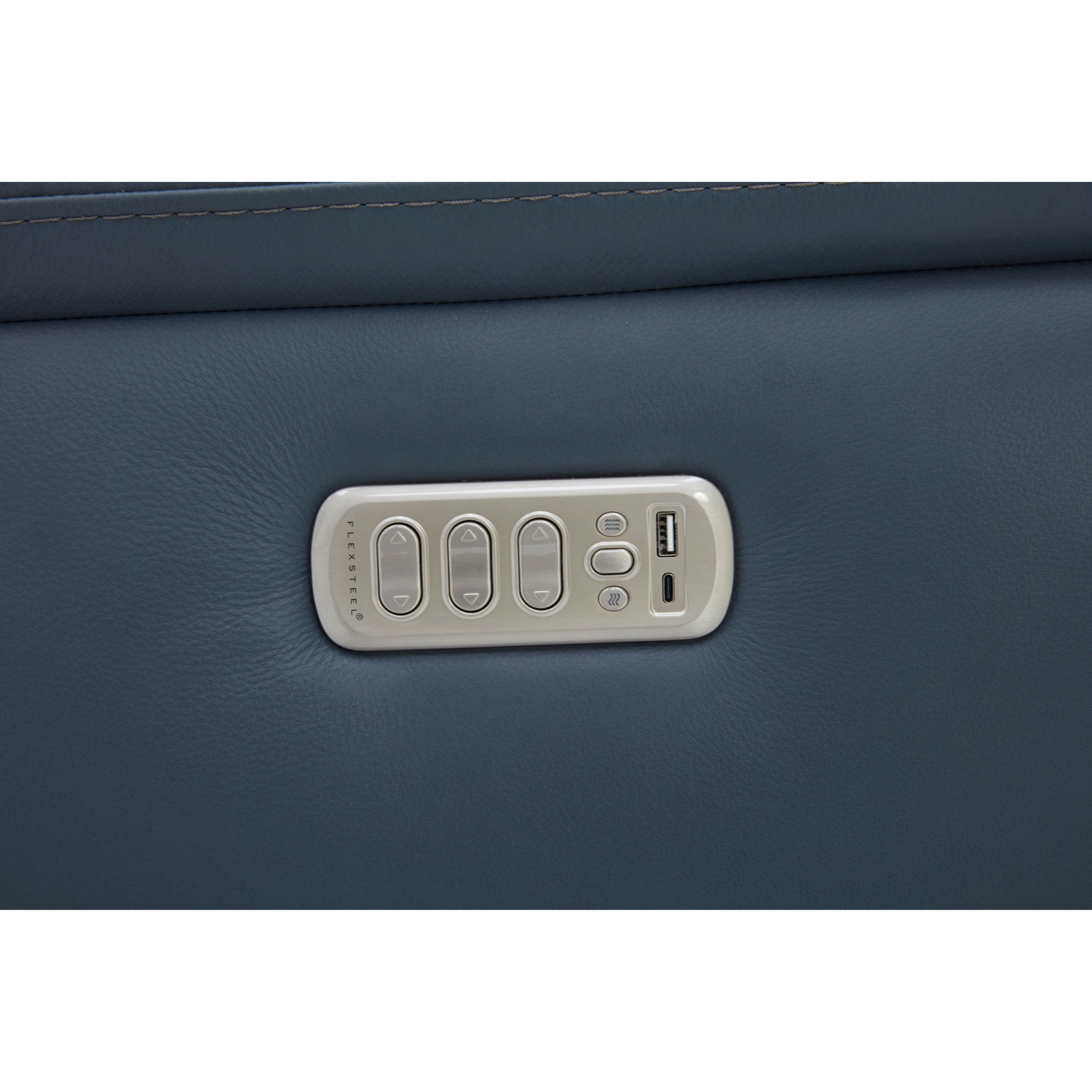Sawyer Marine Leather Swivel Glider with Power Headrest, Lumbar, Heat & Massage