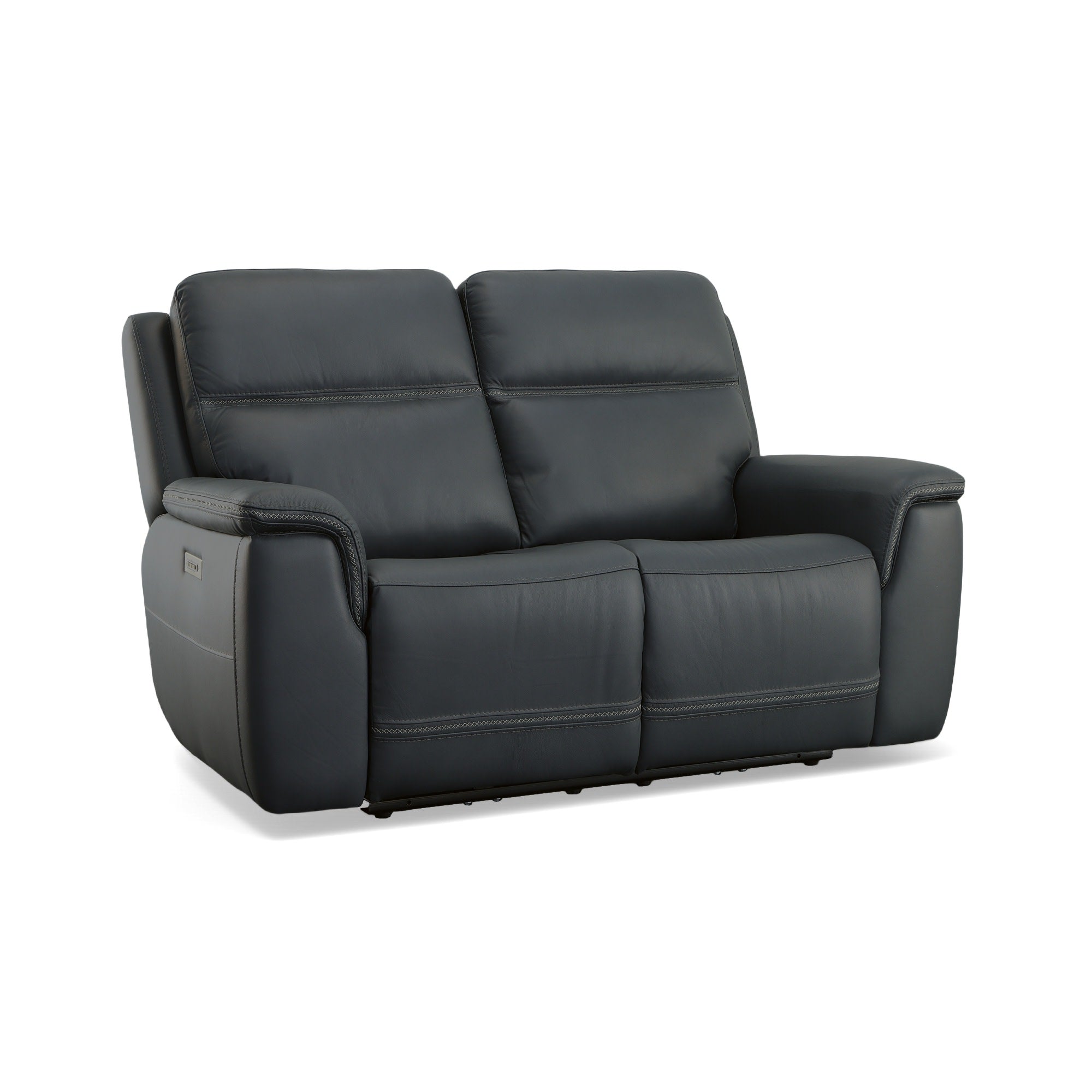Sawyer Leather Power Reclining Loveseat w/ Pwr Headrests, Lumbar