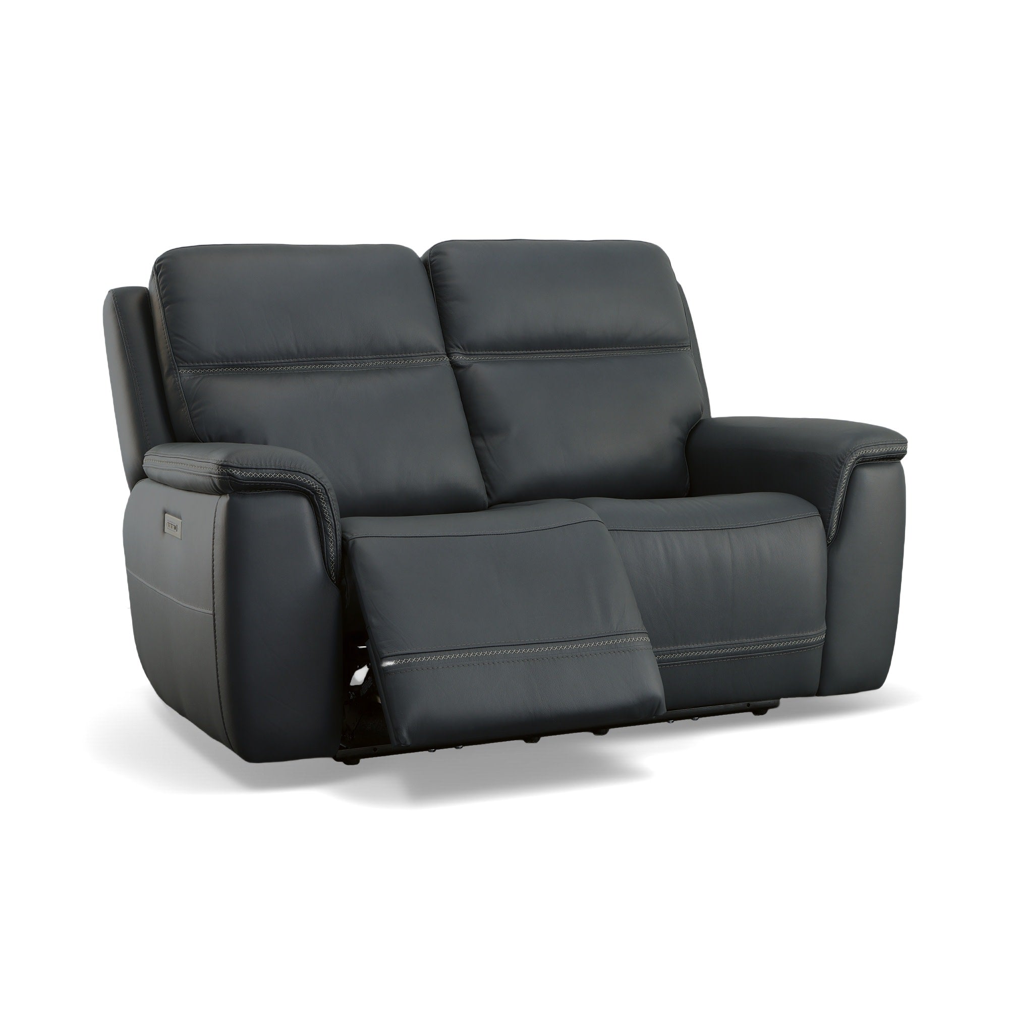 Sawyer Leather Power Reclining Loveseat w/ Pwr Headrests, Lumbar
