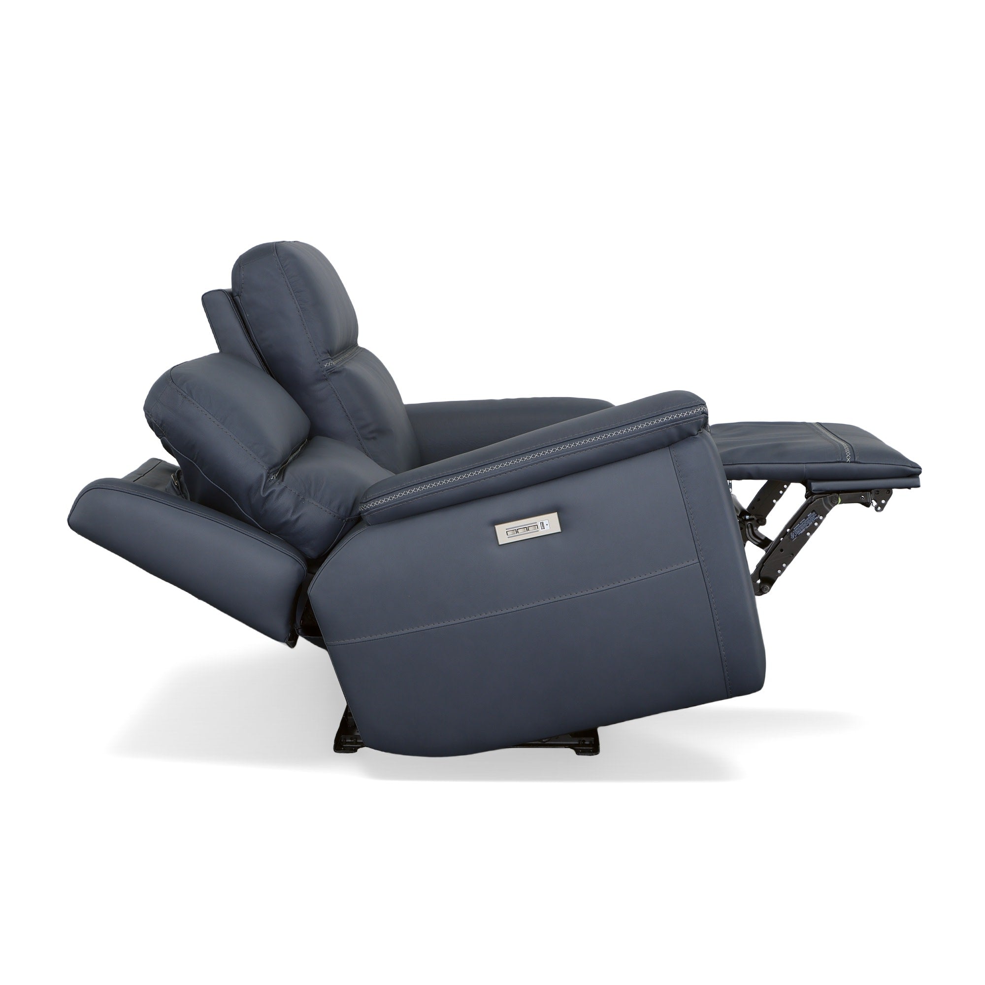 Sawyer Leather Power Reclining Loveseat w/ Pwr Headrests, Lumbar