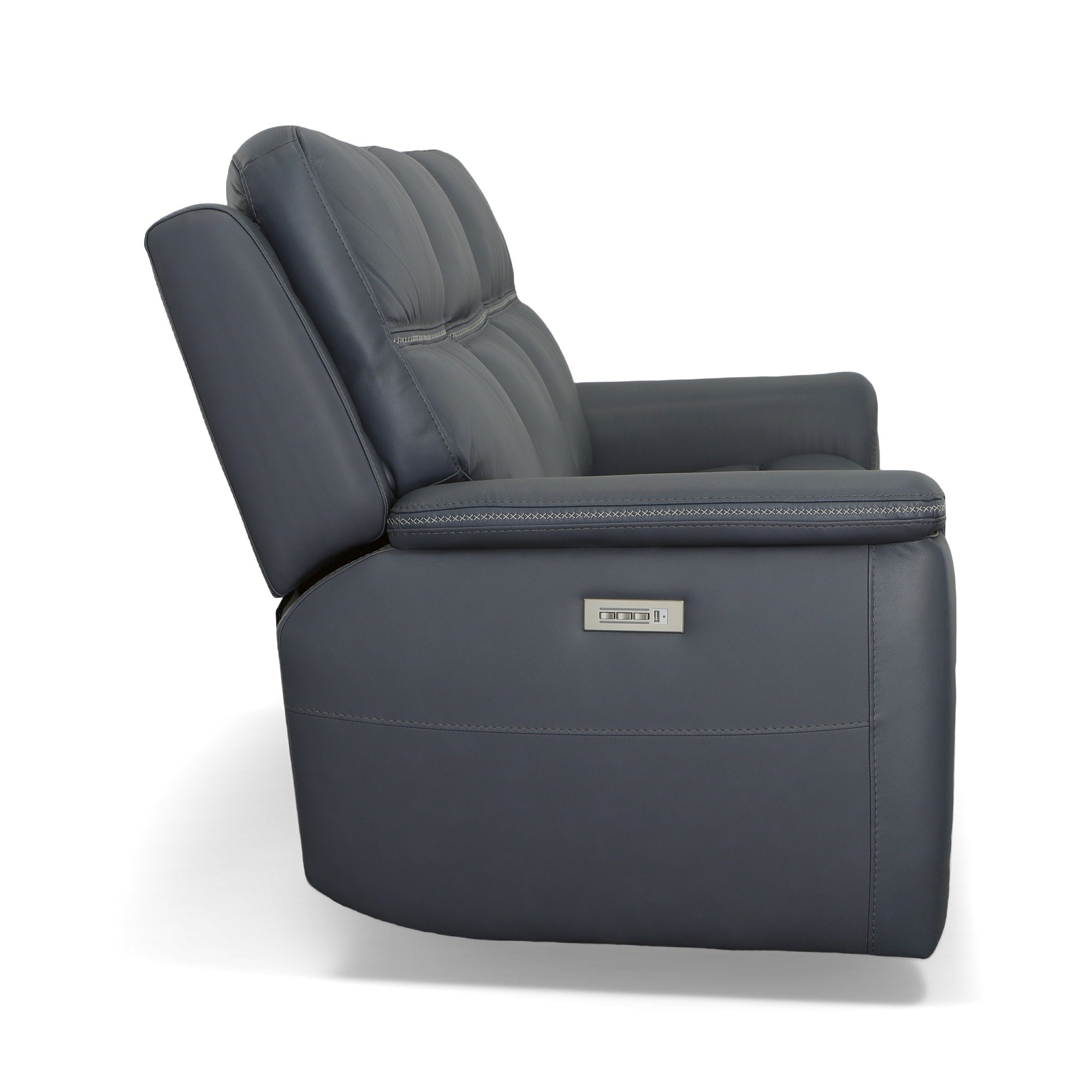 Sawyer Leather Power Reclining Sofa with Power Headrests & Lumbar