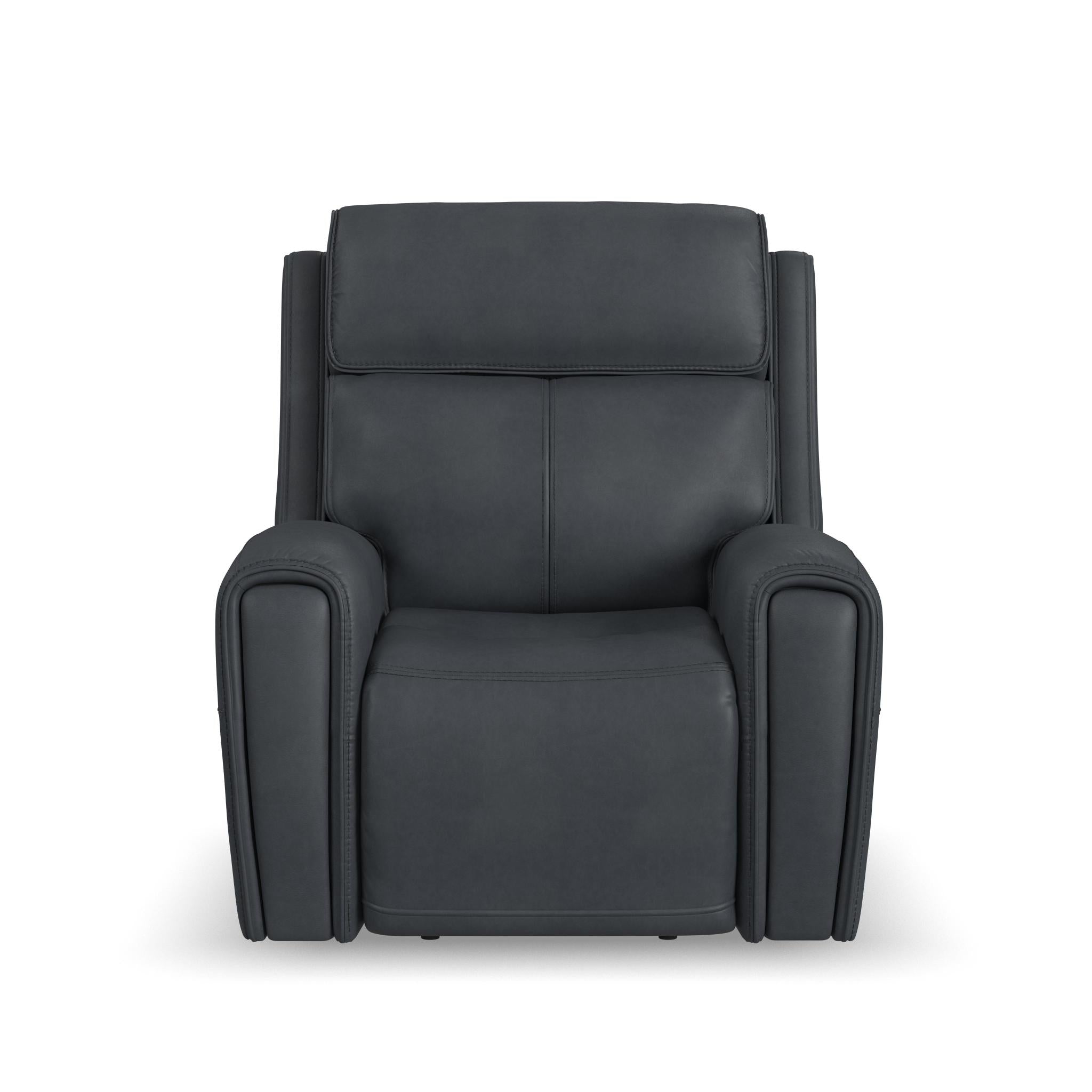 Warren Leather Power Recliner with Power Headrest & Lumbar