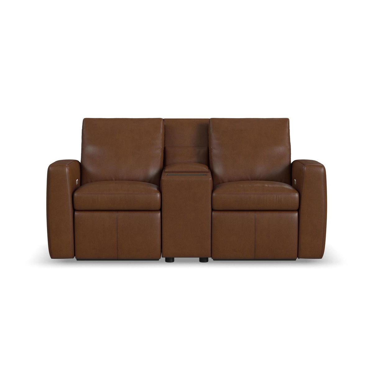 Aria Leather Power Reclining Loveseat with Console