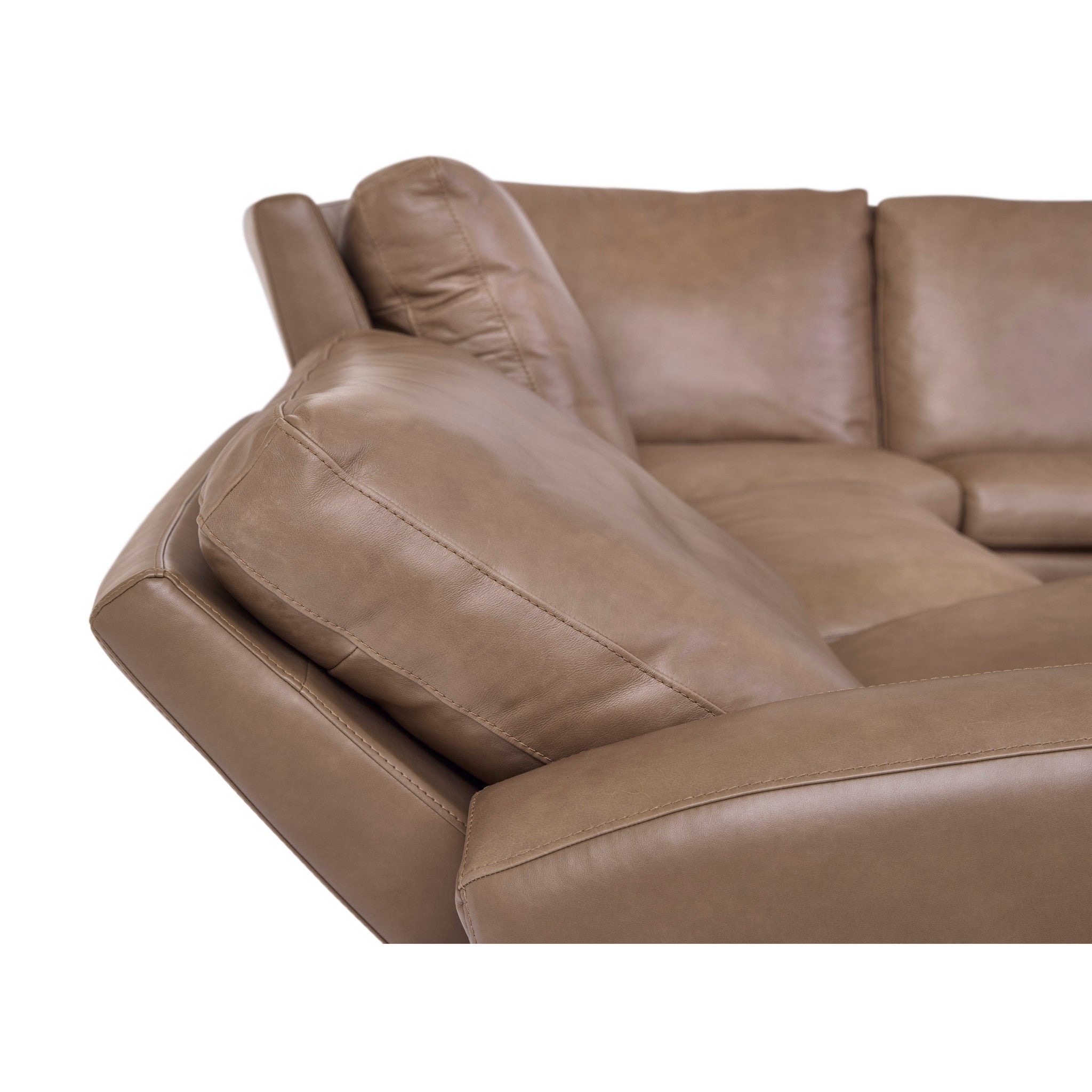 Aria Fawn Leather Power Reclining Sectional