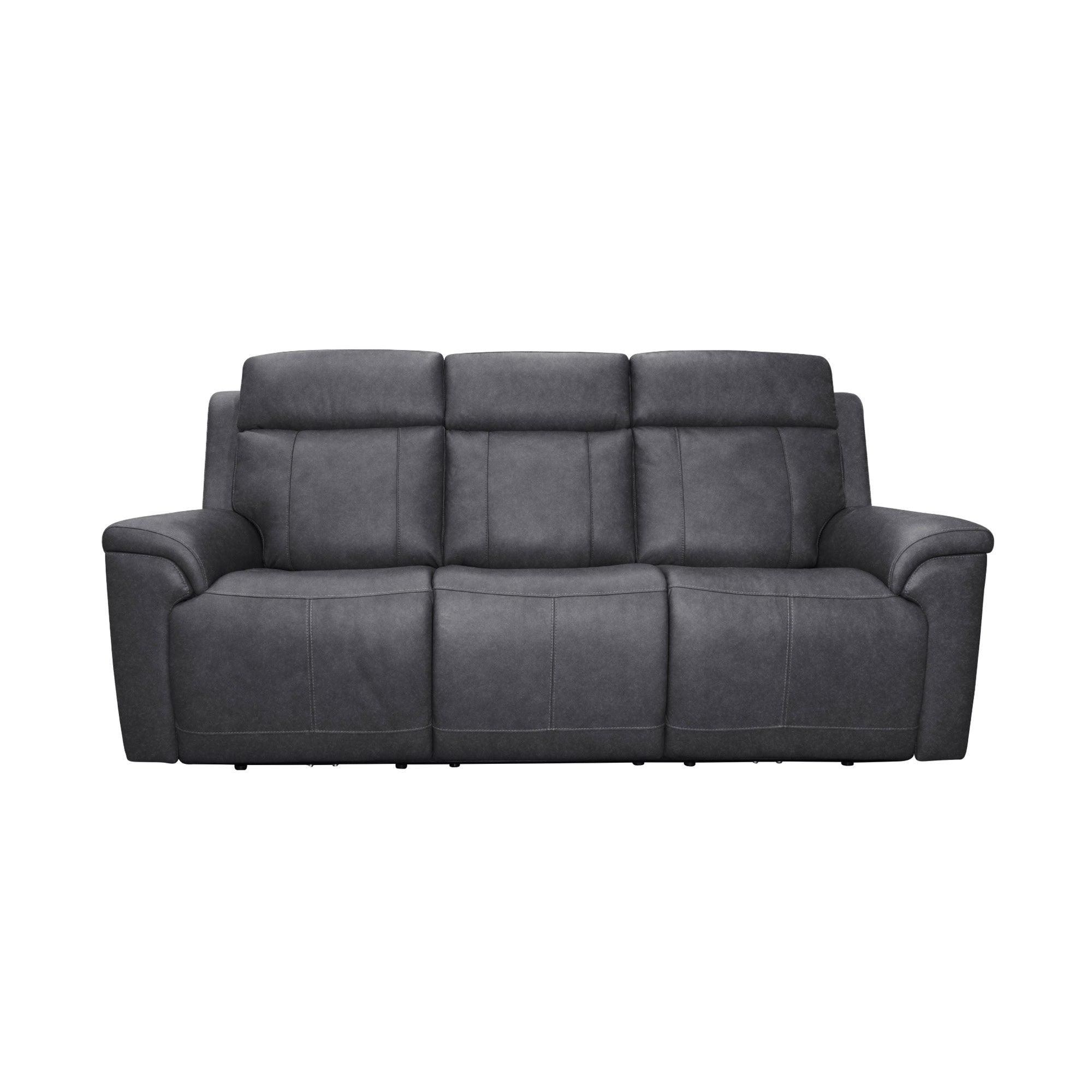 Amelia Charcoal Leather Slumberland Exclusive - Living Room Furniture