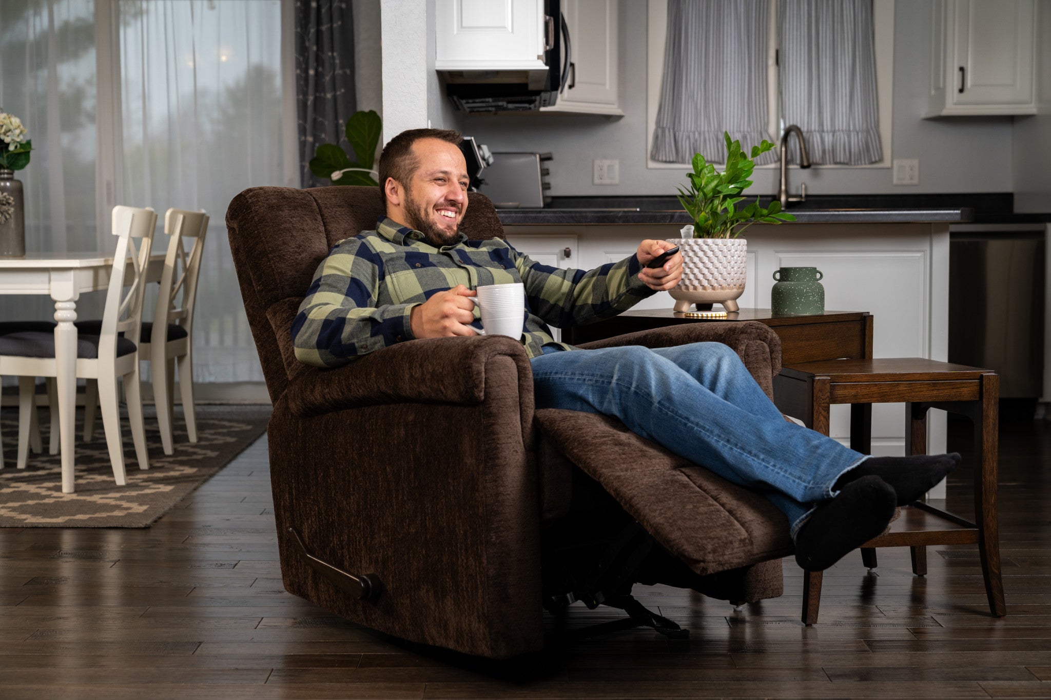 Classic Fabric Gliding Recliner