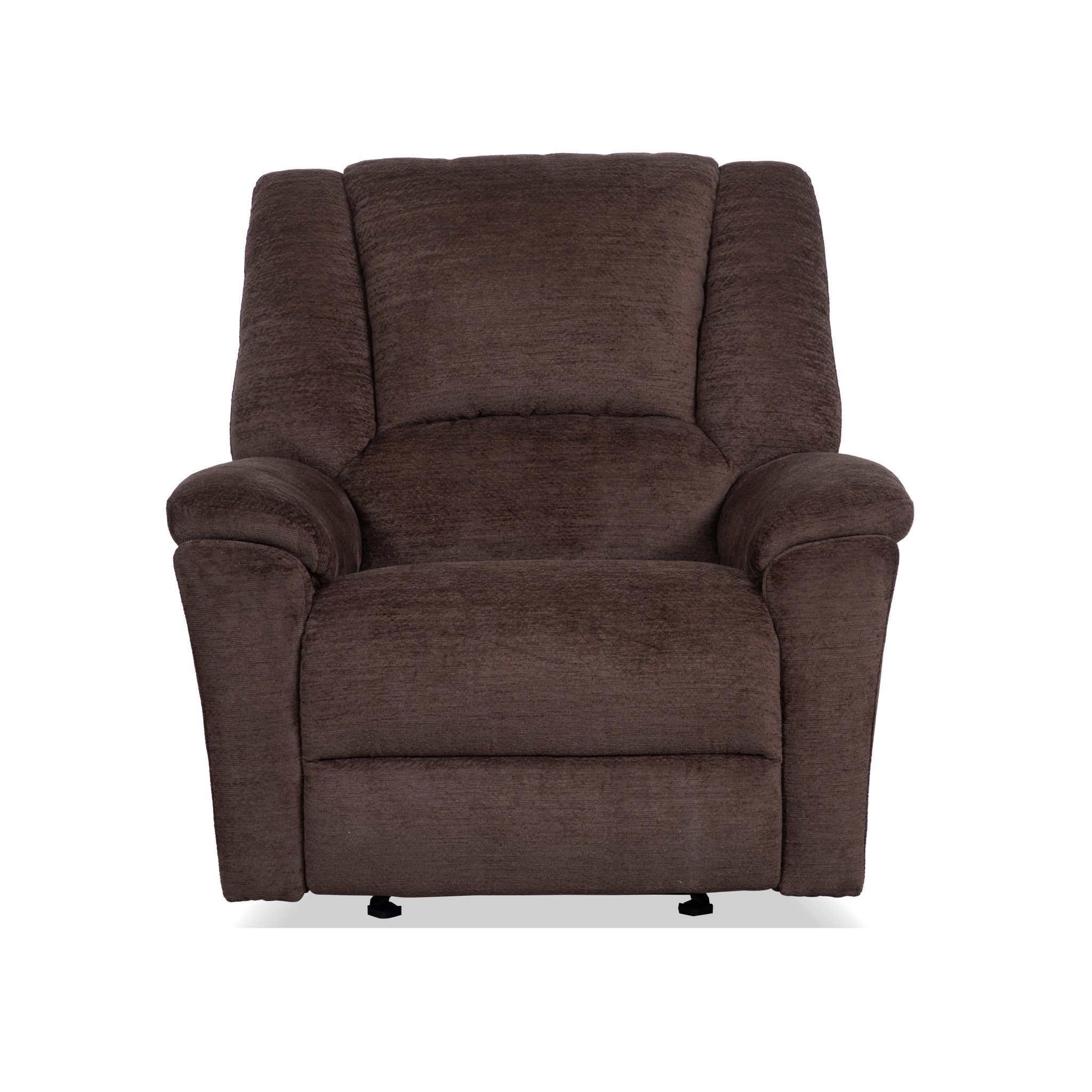 Plush Fabric Power Gliding Recliner with Power Headrest & Lumbar