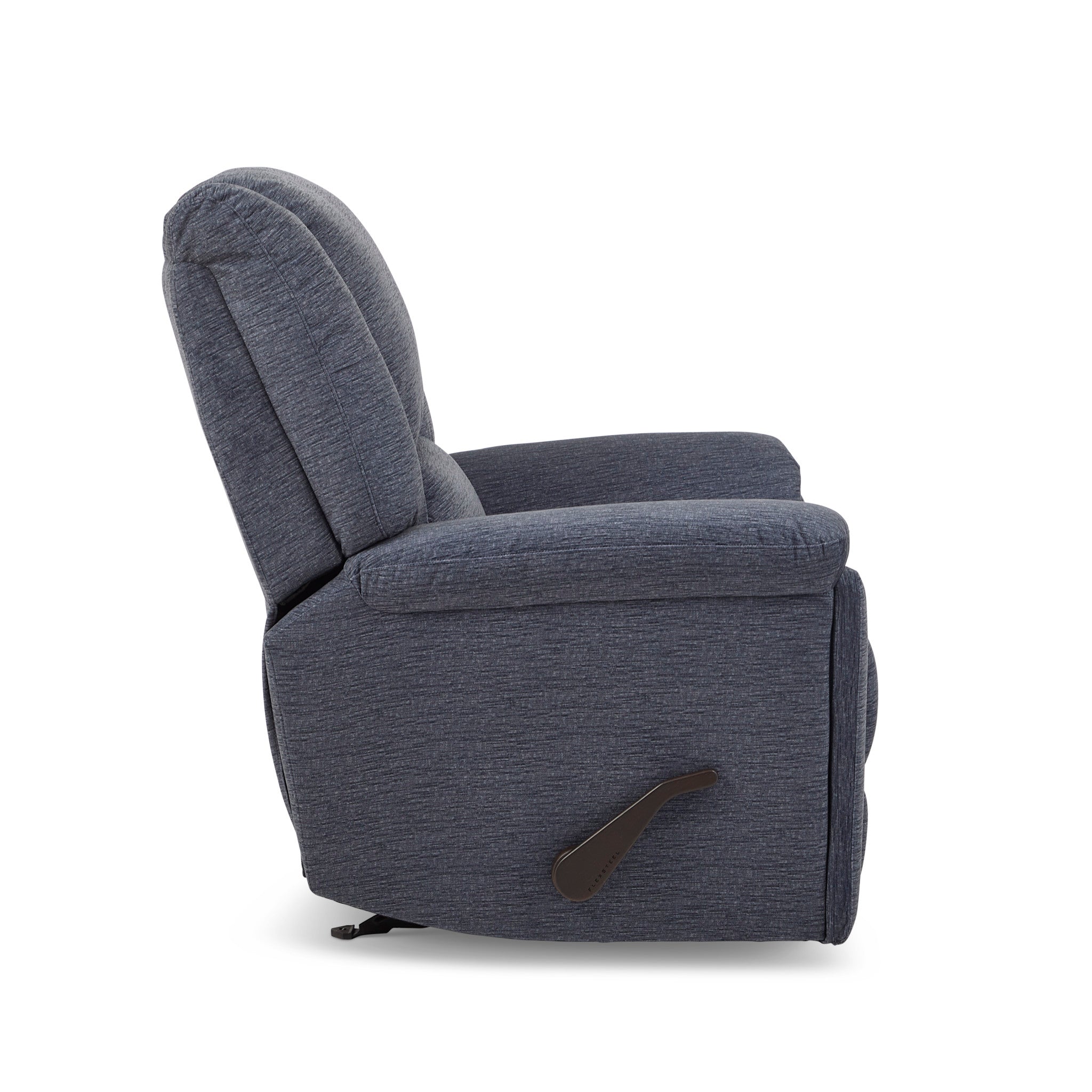 Plush Fabric Gliding Recliner