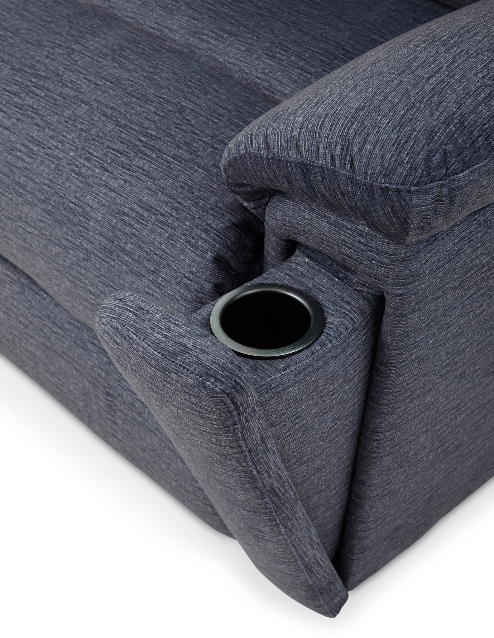 Plush Fabric Gliding Recliner