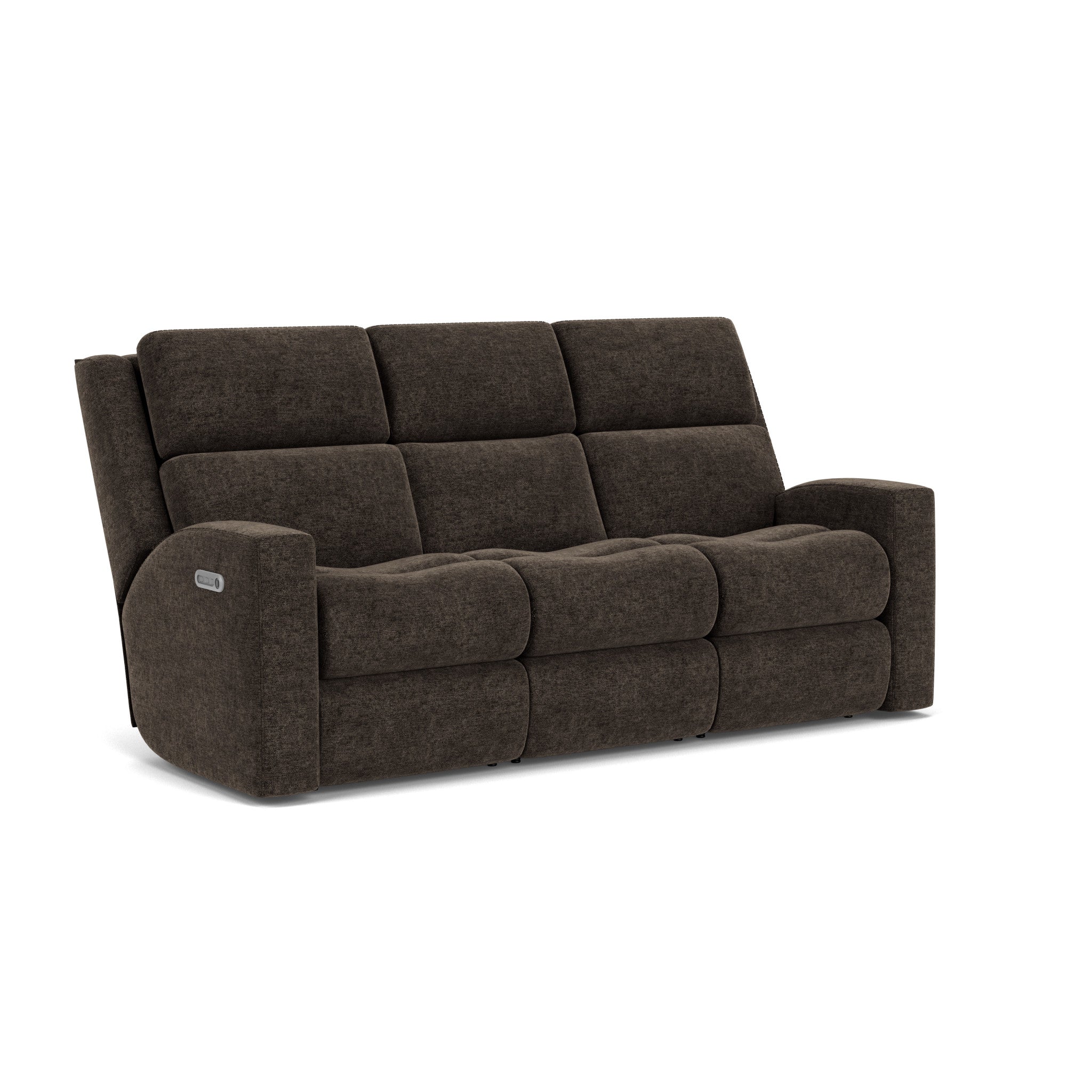 Score Fabric Power Reclining Sofa with Power Headrests & Lumbar