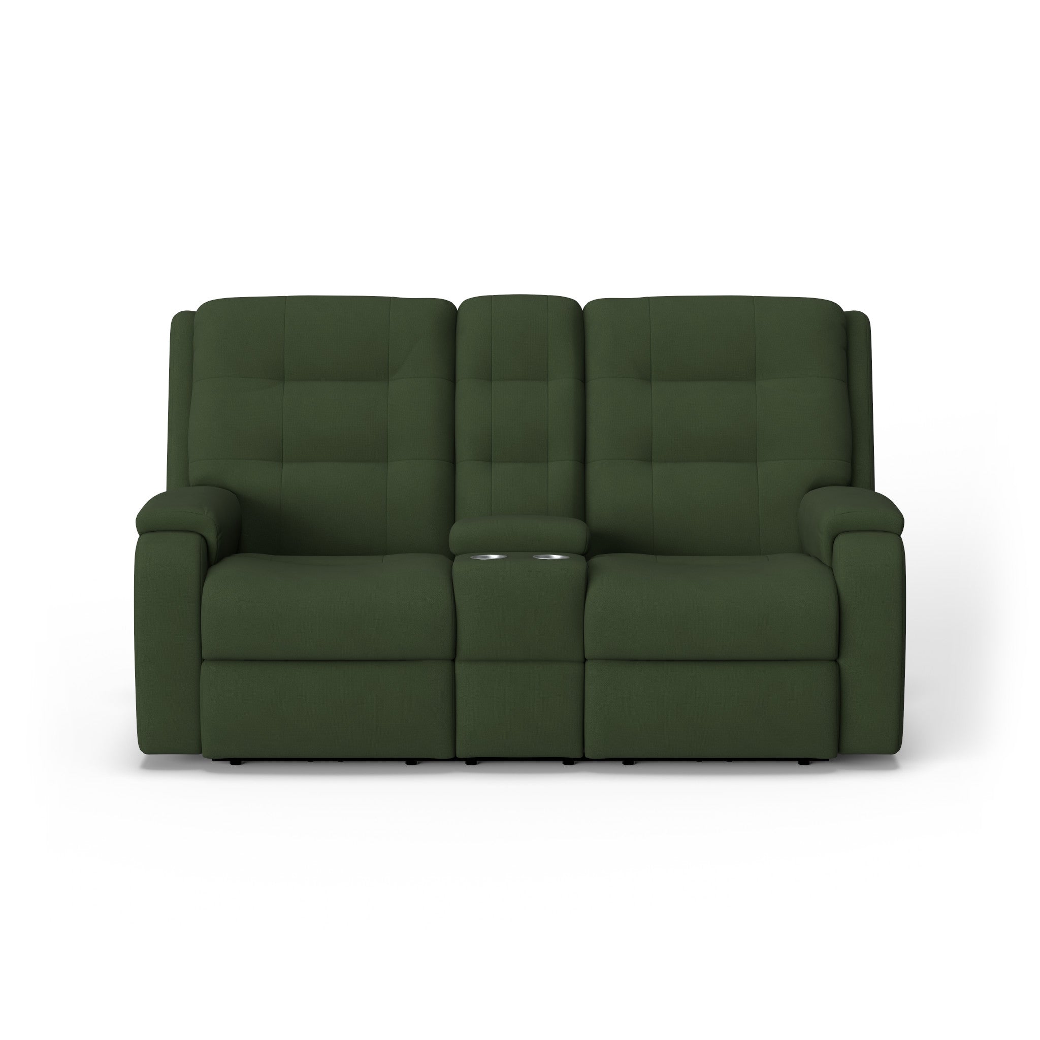 Arlo Fabric Power Reclining Loveseat with Console & Power Headrests