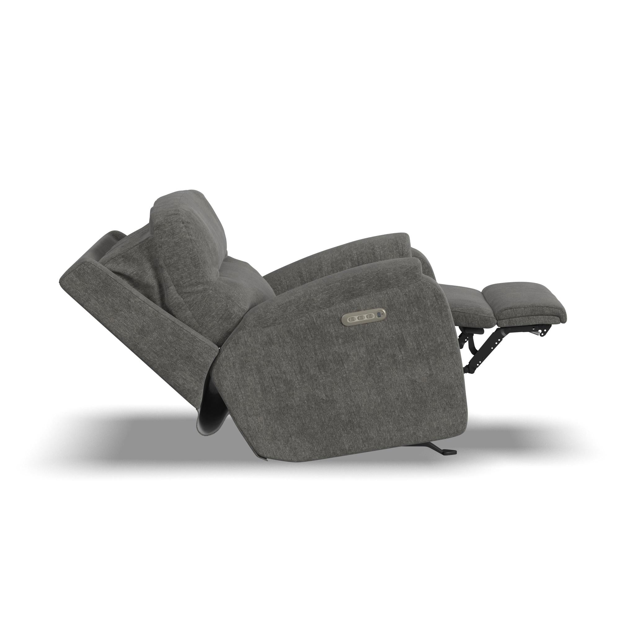 Penn Fabric Power Rocking Recliner with Power Headrest & Lumbar