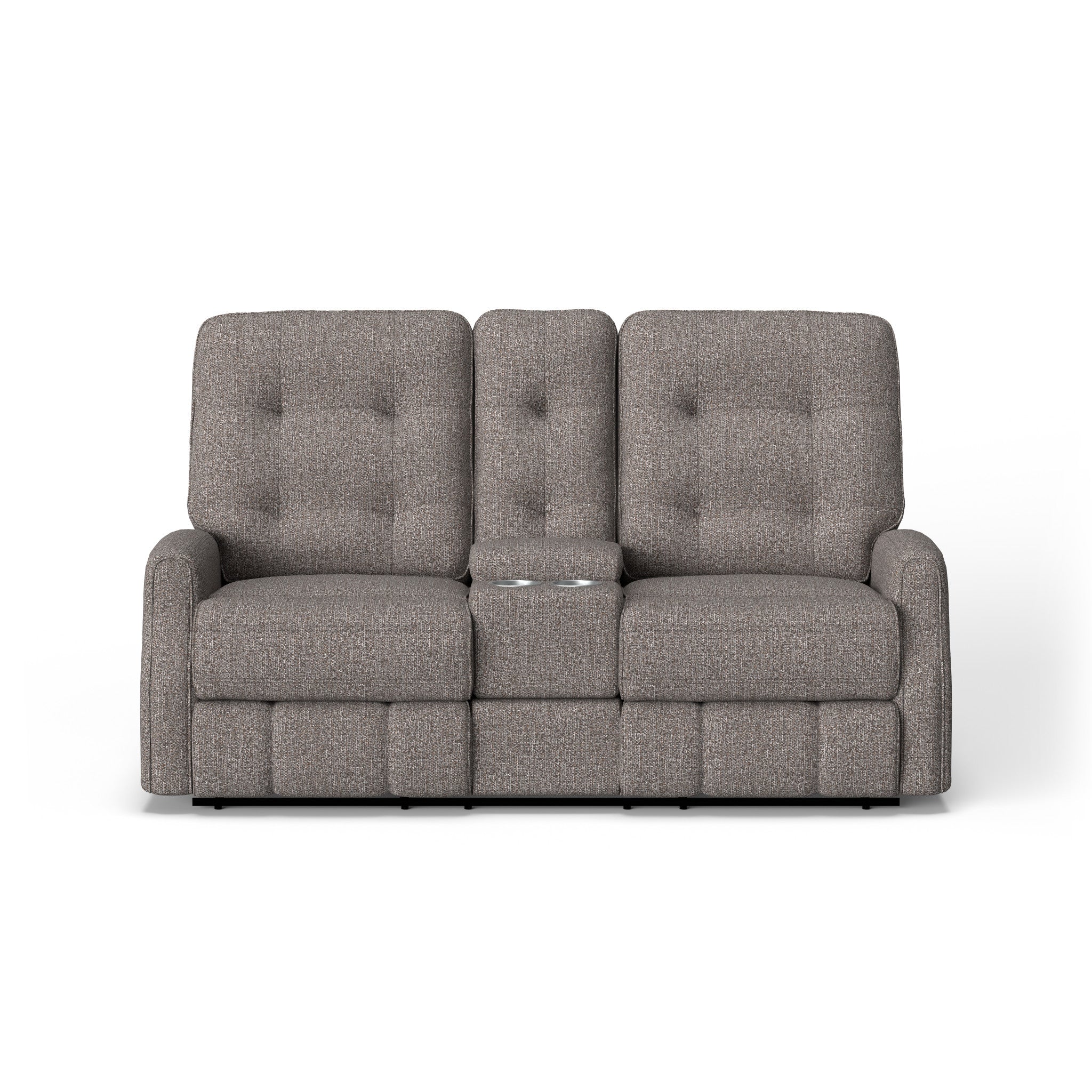 Devon Fabric Power Reclining Loveseat with Console & Power Headrests