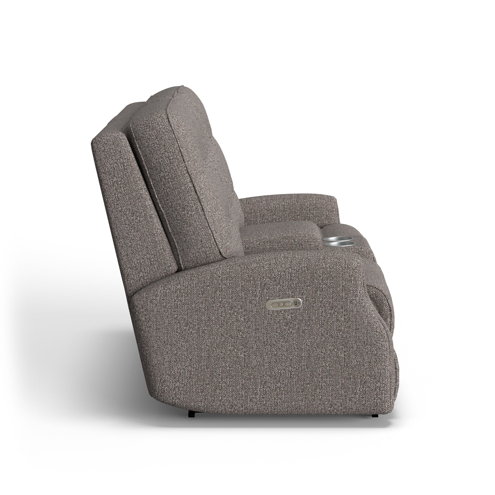 Devon Fabric Power Reclining Loveseat with Console & Power Headrests
