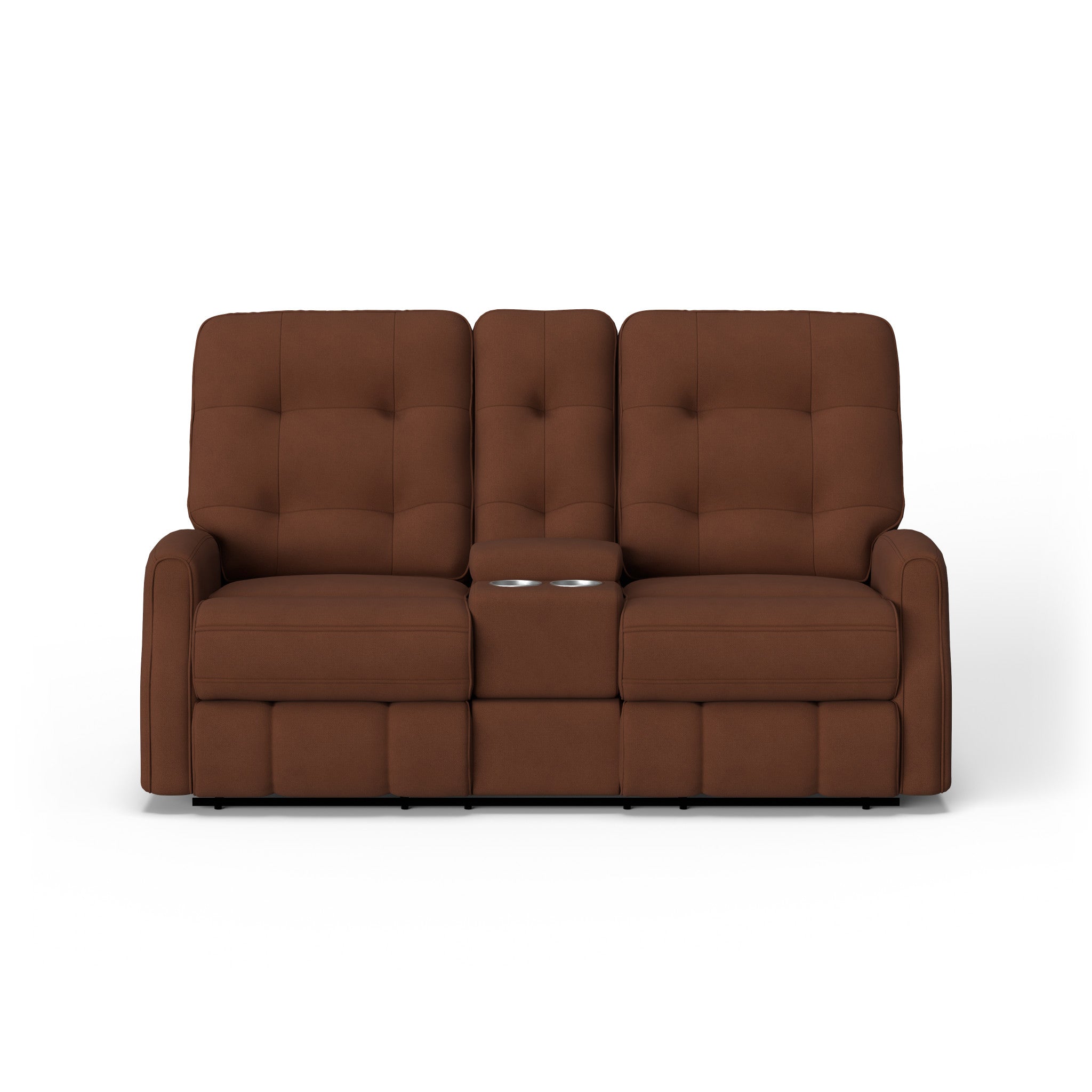 Devon Fabric Power Reclining Loveseat with Console