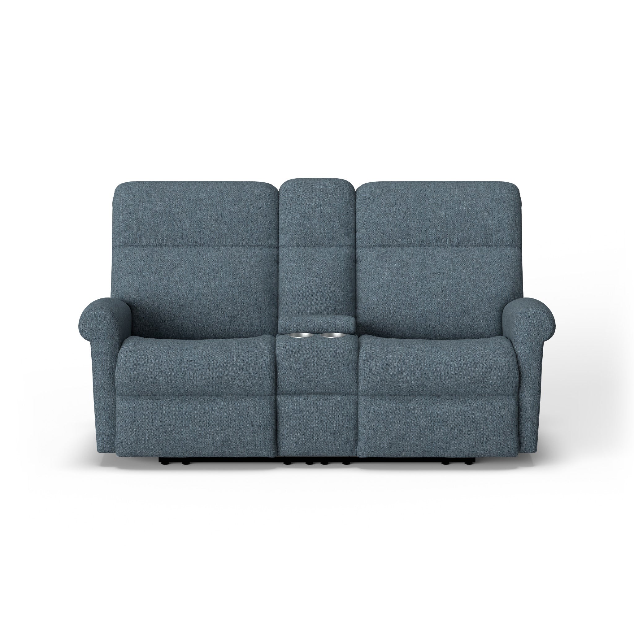 Davis Fabric Power Reclining Loveseat with Console & Power Headrests
