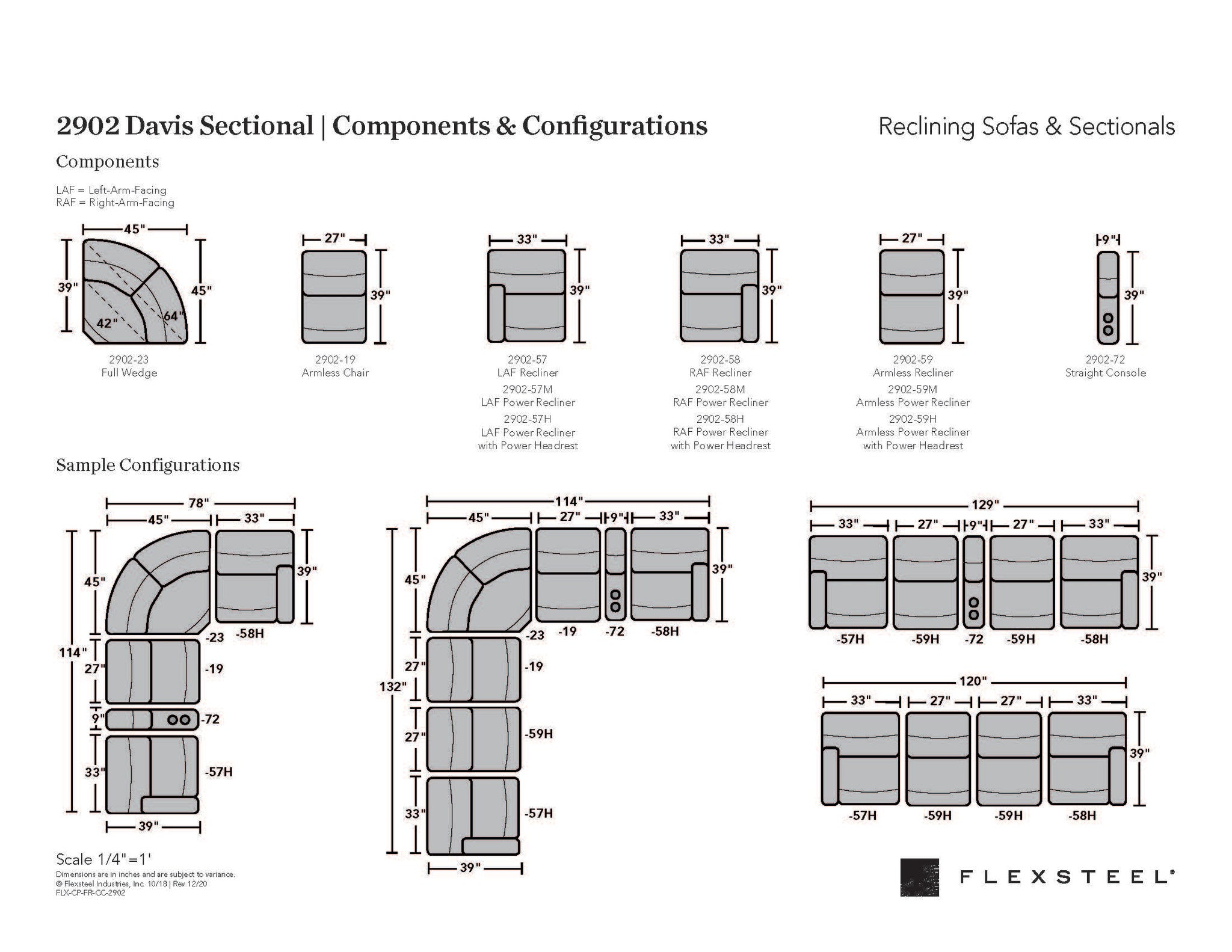 Davis Fabric Power Reclining Sectional