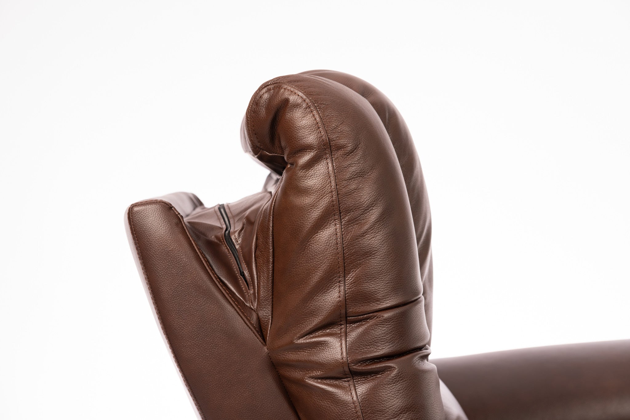 Plush Leather Power Gliding Recliner with Power Headrest & Lumbar