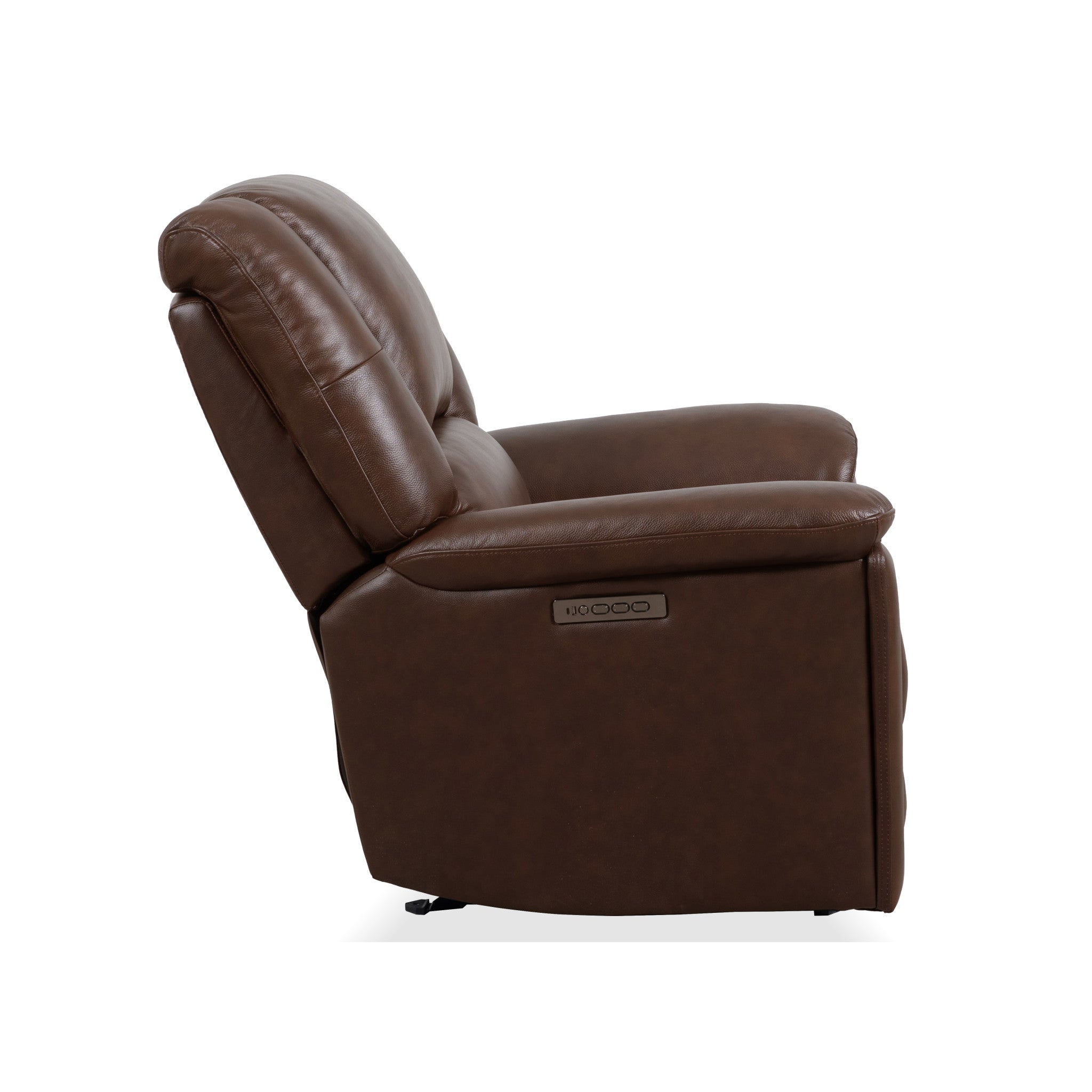 Plush Leather Power Gliding Recliner with Power Headrest & Lumbar