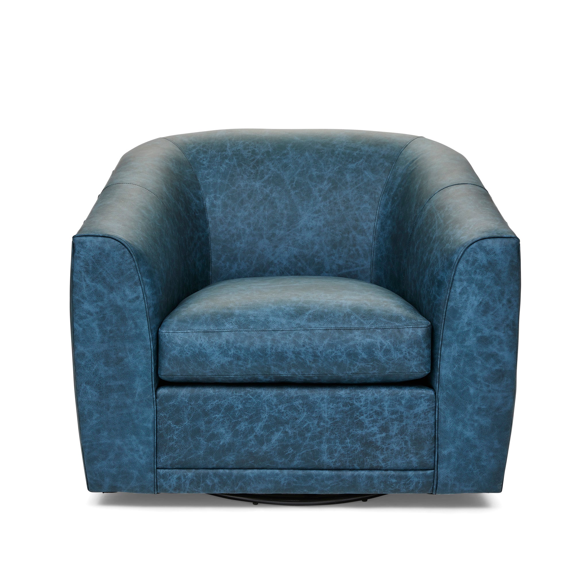 Jewel Fabric & Leather Swivel Chair