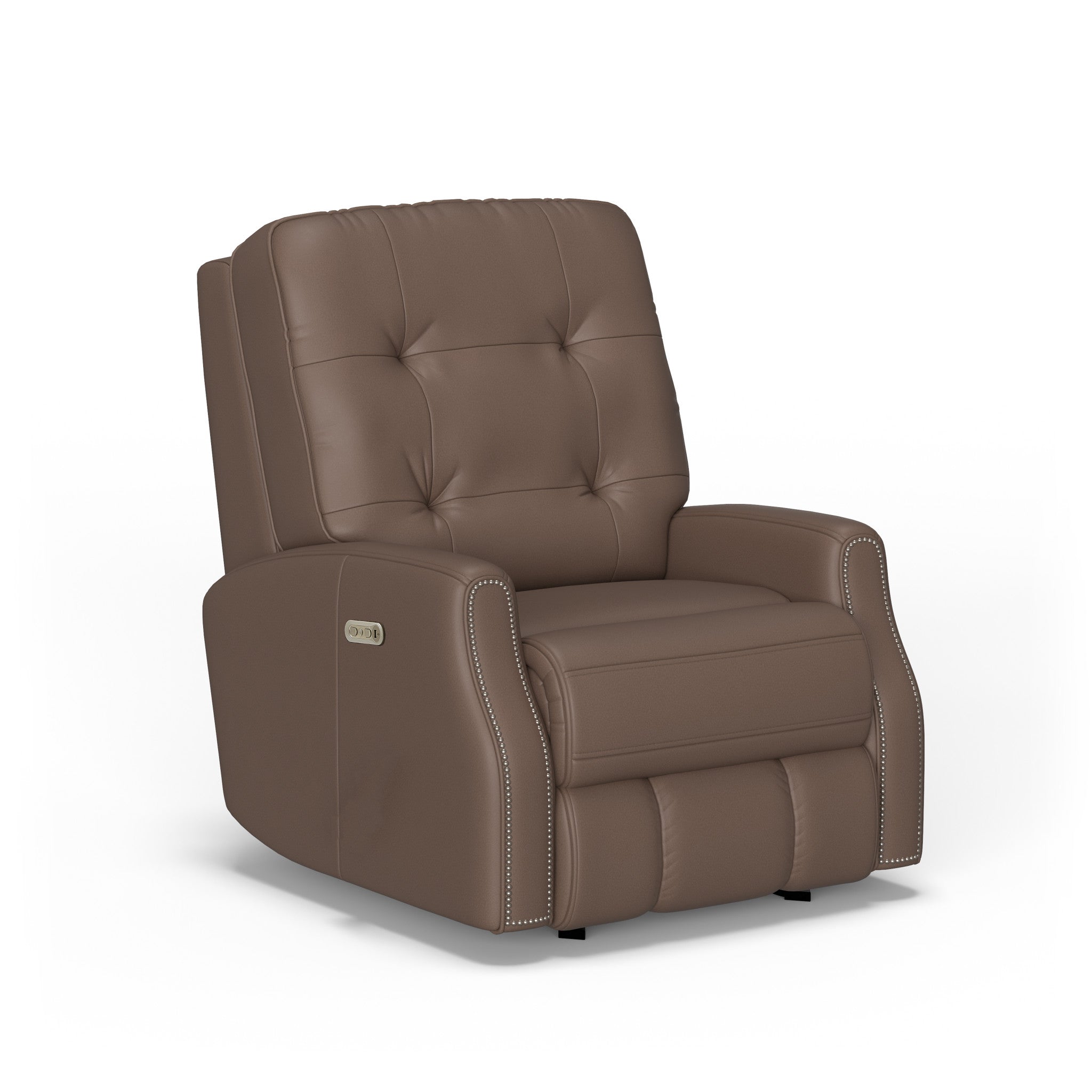 Devon Leather Power Rocking Recliner with Power Headrest