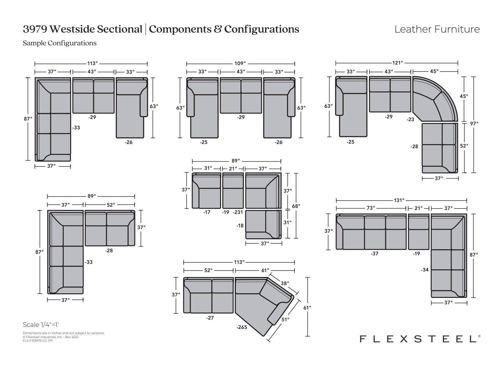 Westside Leather Sectional
