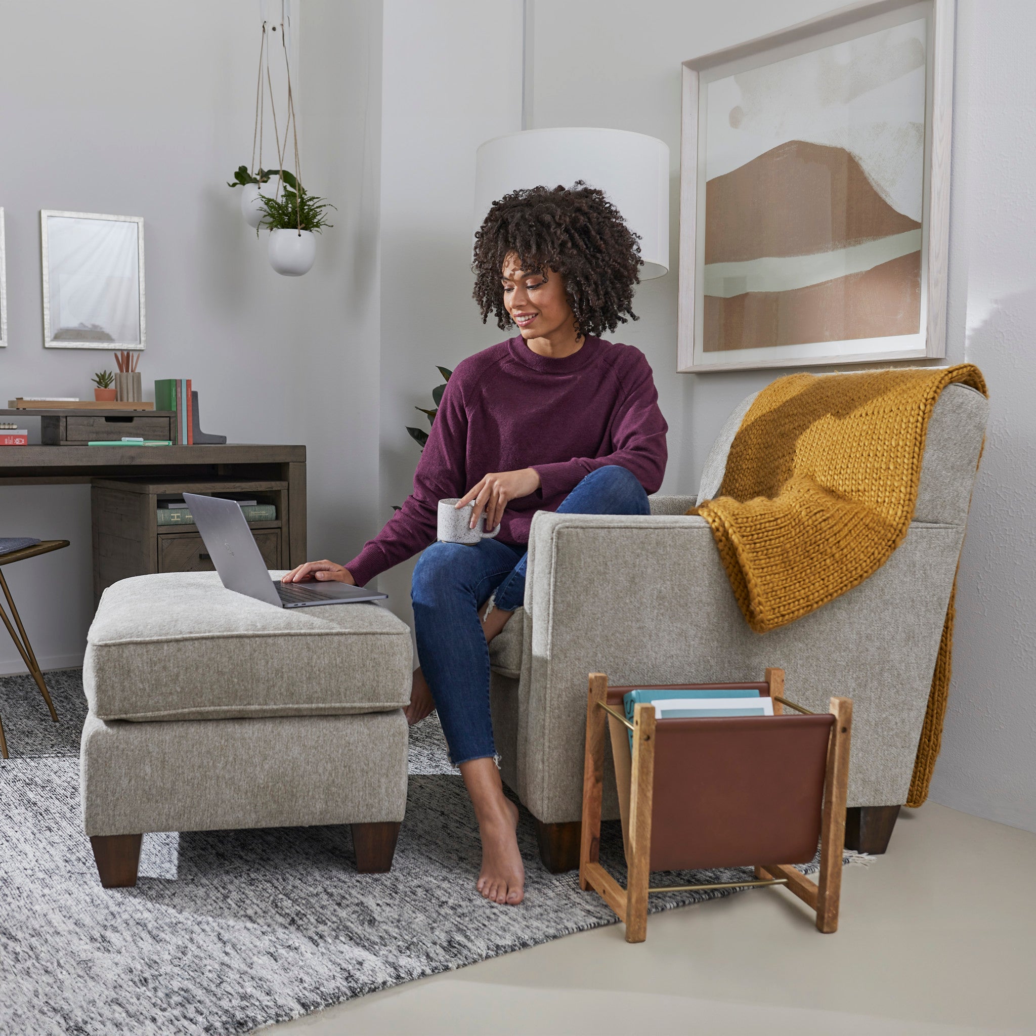 Finley Fabric Ottoman