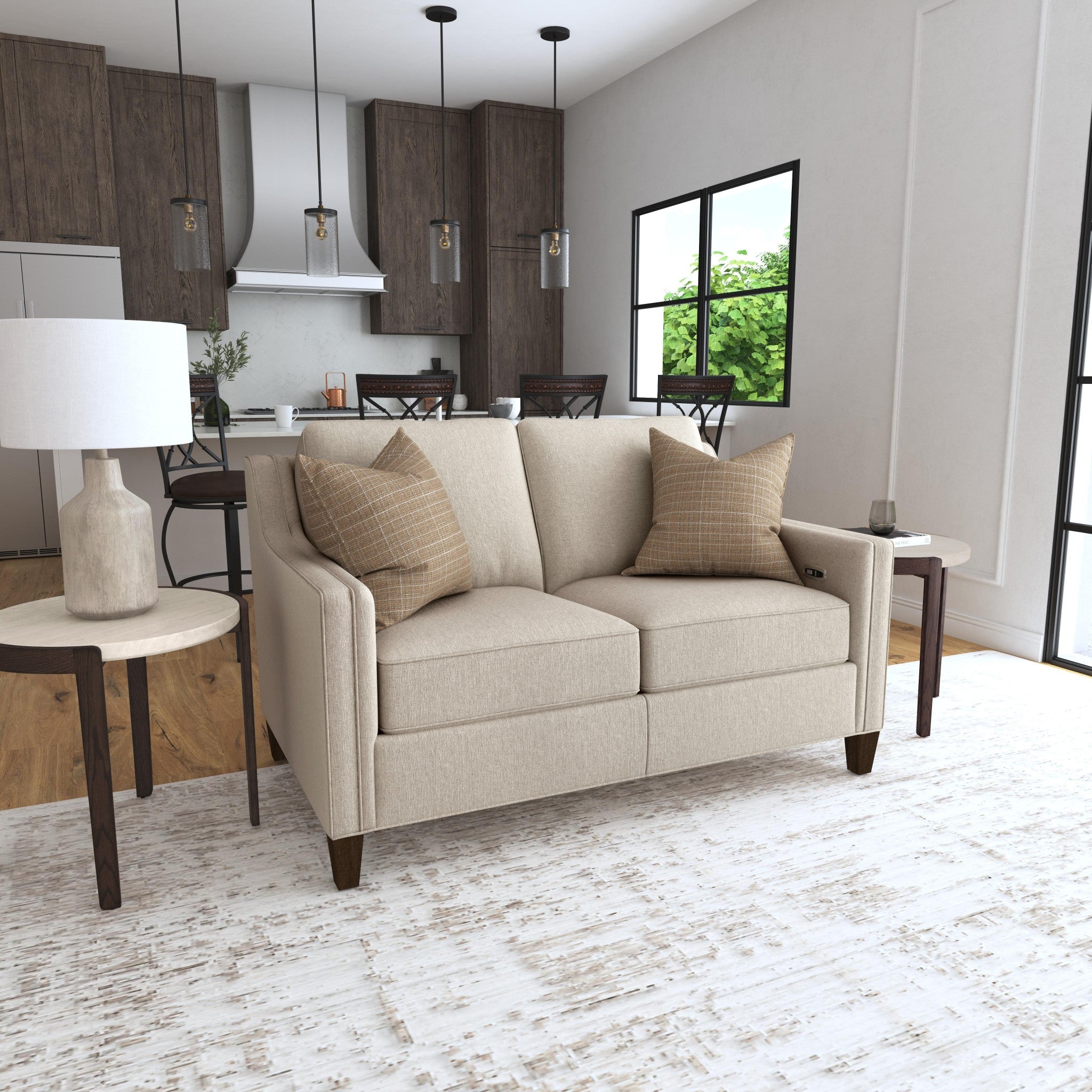 Finley Fabric Power Inclining Loveseat