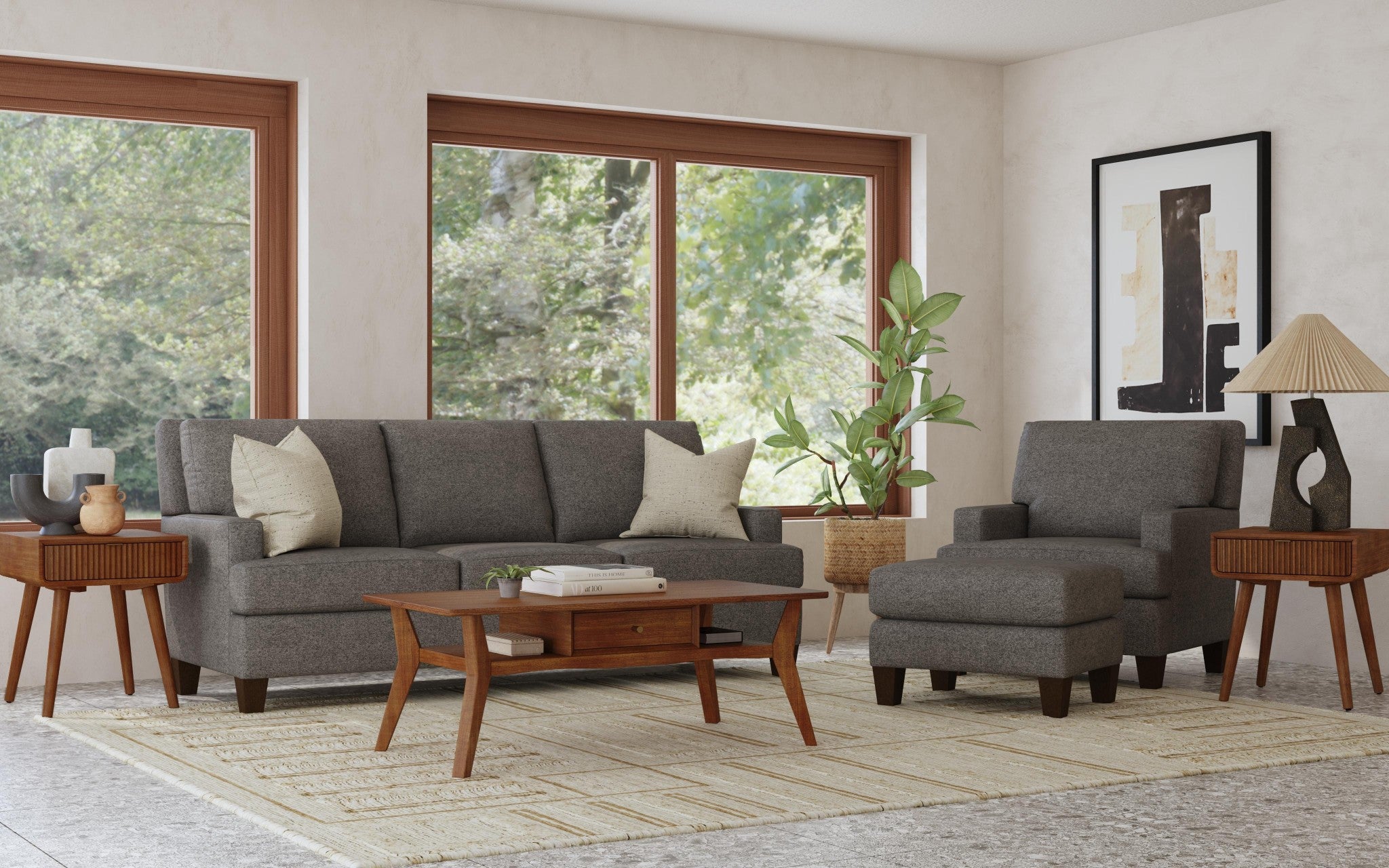 Lloyd Fabric Ottoman