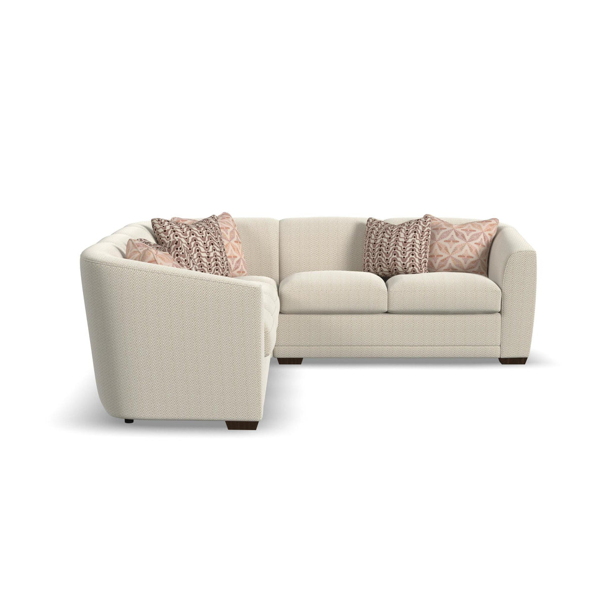 Jewel Fabric Stationary Sectional