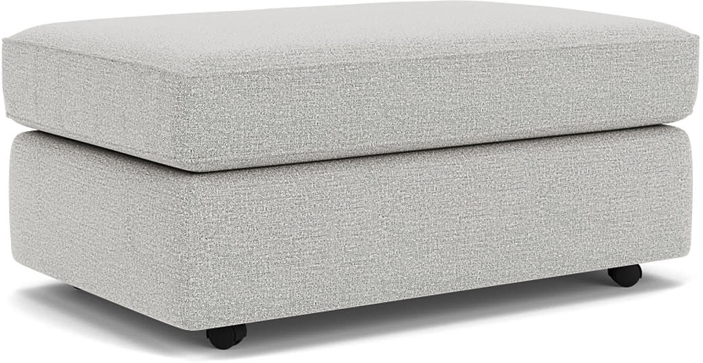 Vail Fabric Cocktail Ottoman with Casters