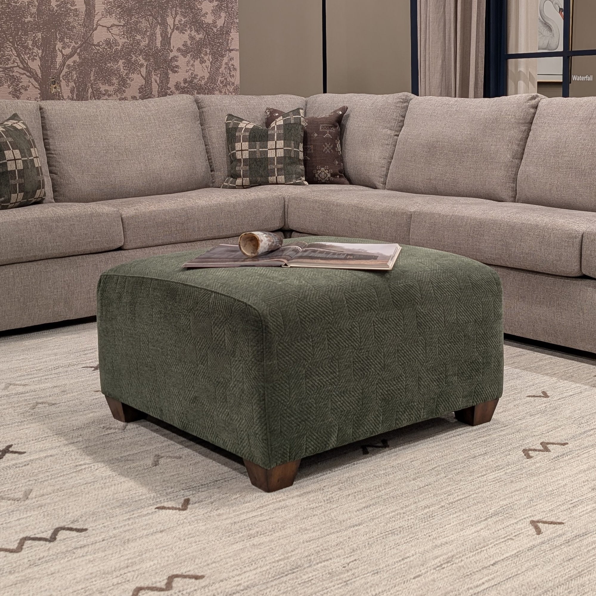 Freedom Fabric Square Cocktail Ottoman