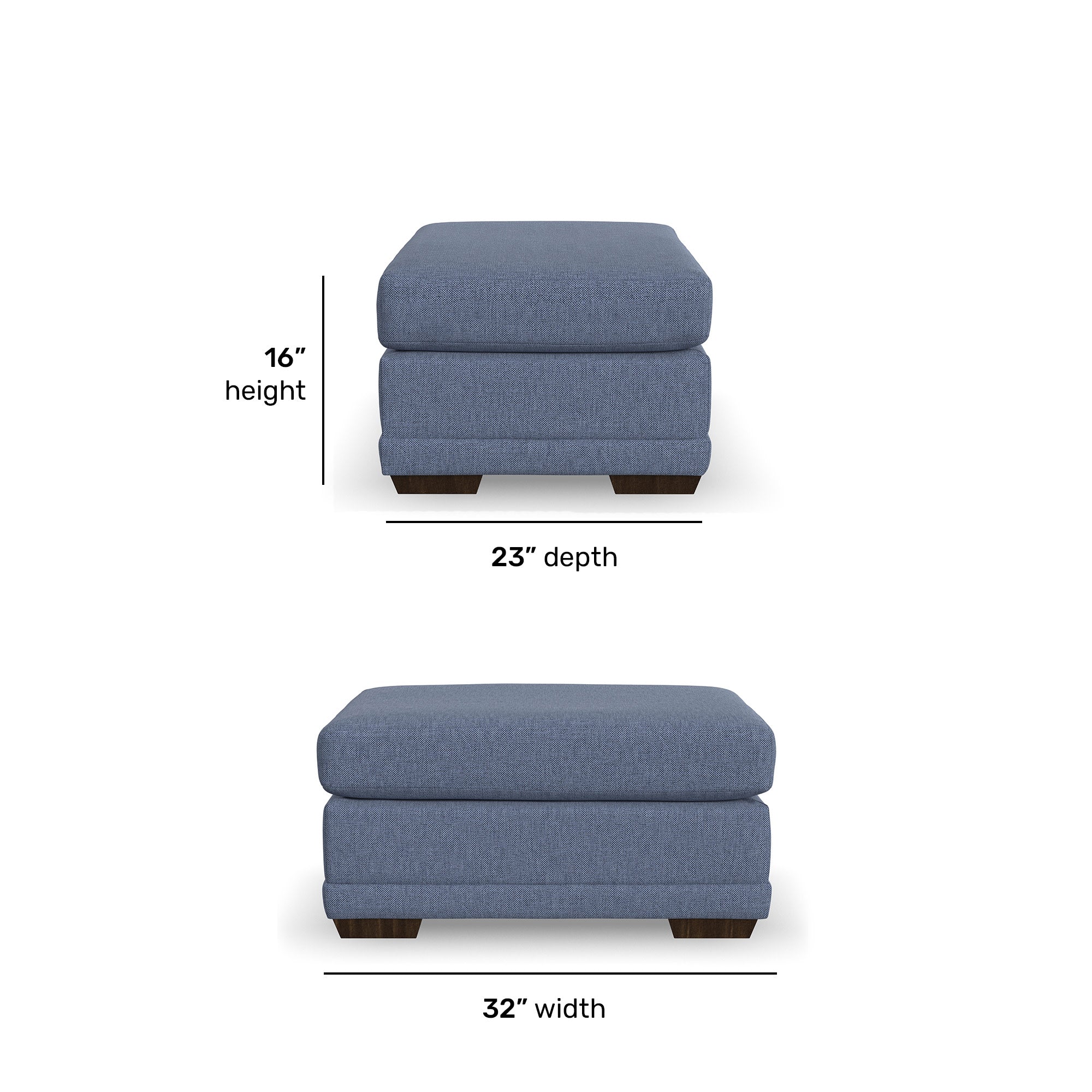 Jewel Fabric Ottoman