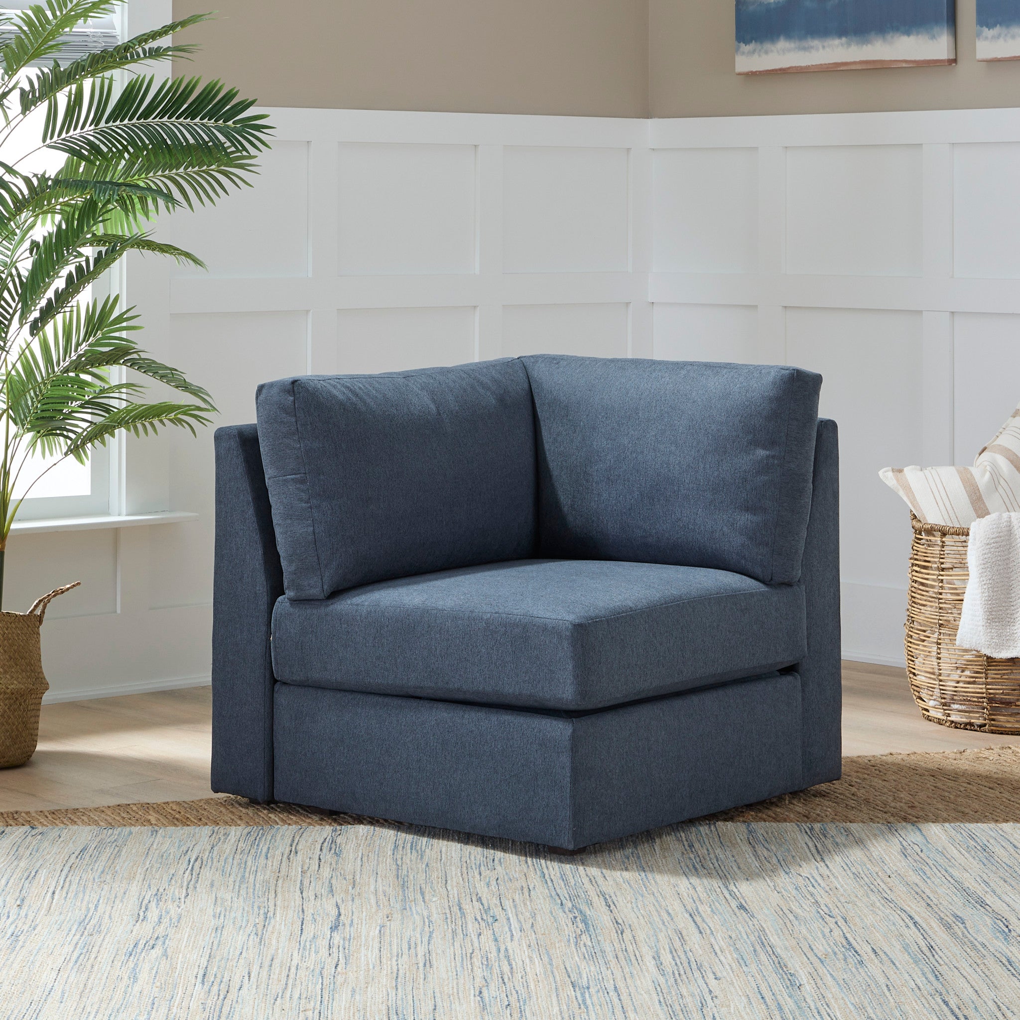 Flex Gray Fabric Corner Chair