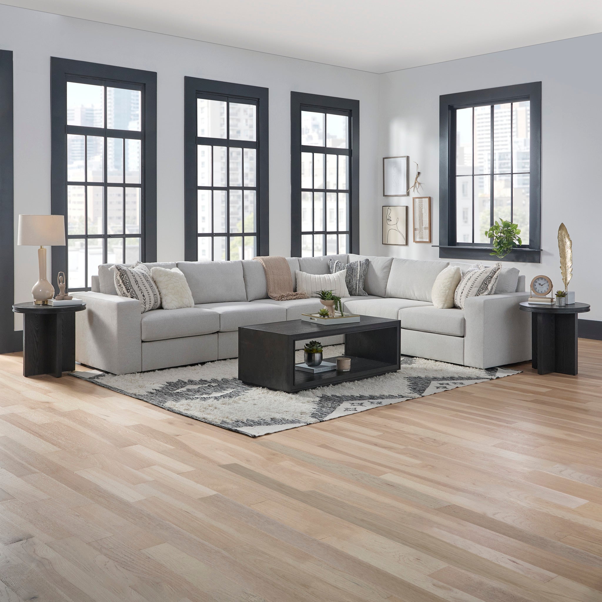 Flex Gray Fabric Sectional