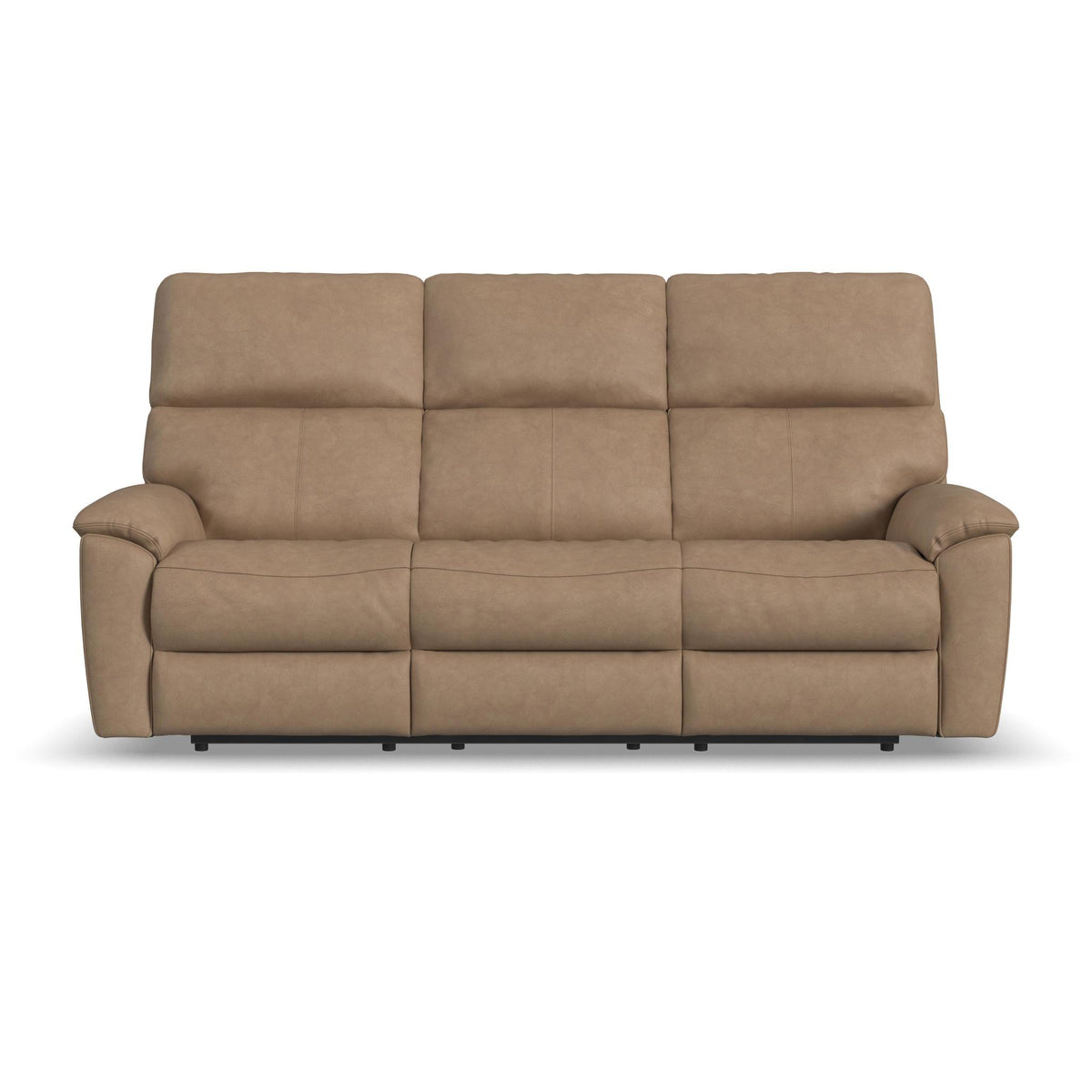 Porter Leather Power Reclining Sofa with Console, Power Headrest, & Lumbar