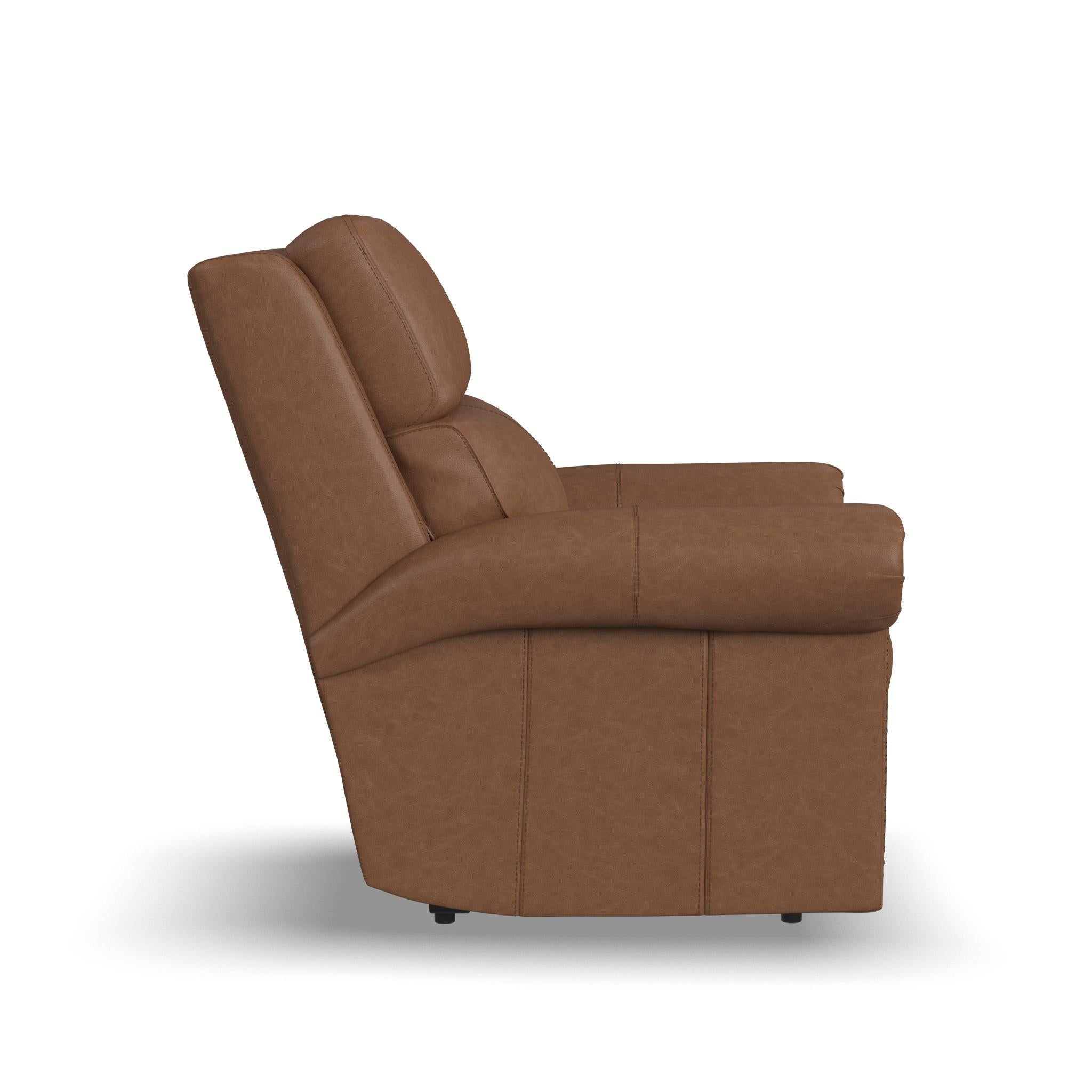 Bernard Leather Power Recliner with Power Headrest & Lumbar